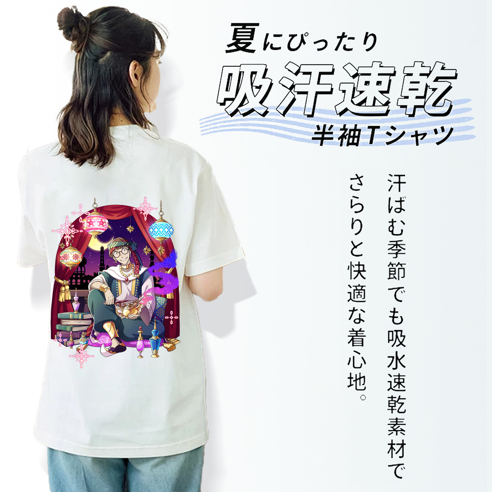 文豪ストレイドッグス Bungo Stray Dogs レディース半袖Tシャツ(バックプリント)
