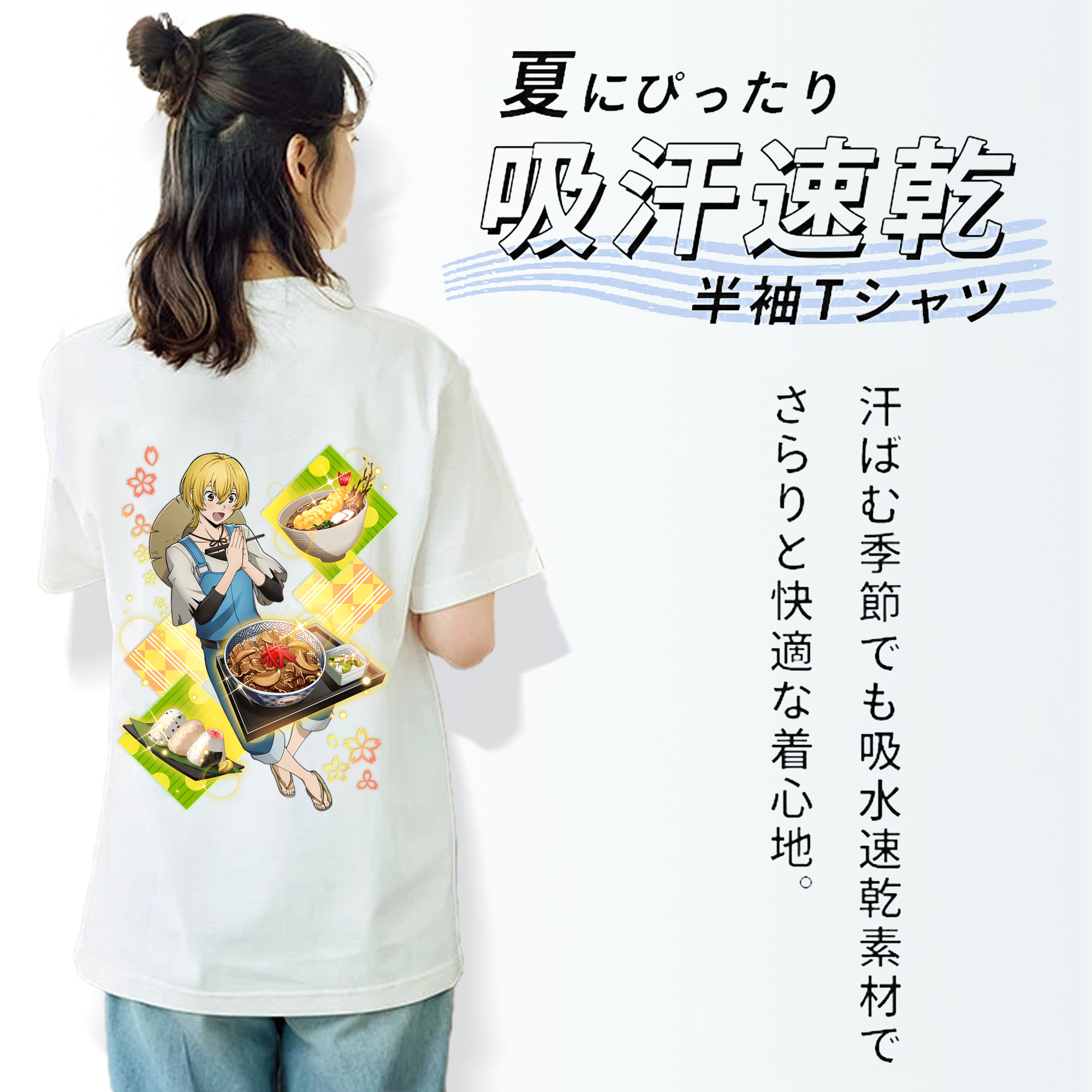 文豪ストレイドッグス Bungo Stray Dogs レディース半袖Tシャツ(バックプリント)