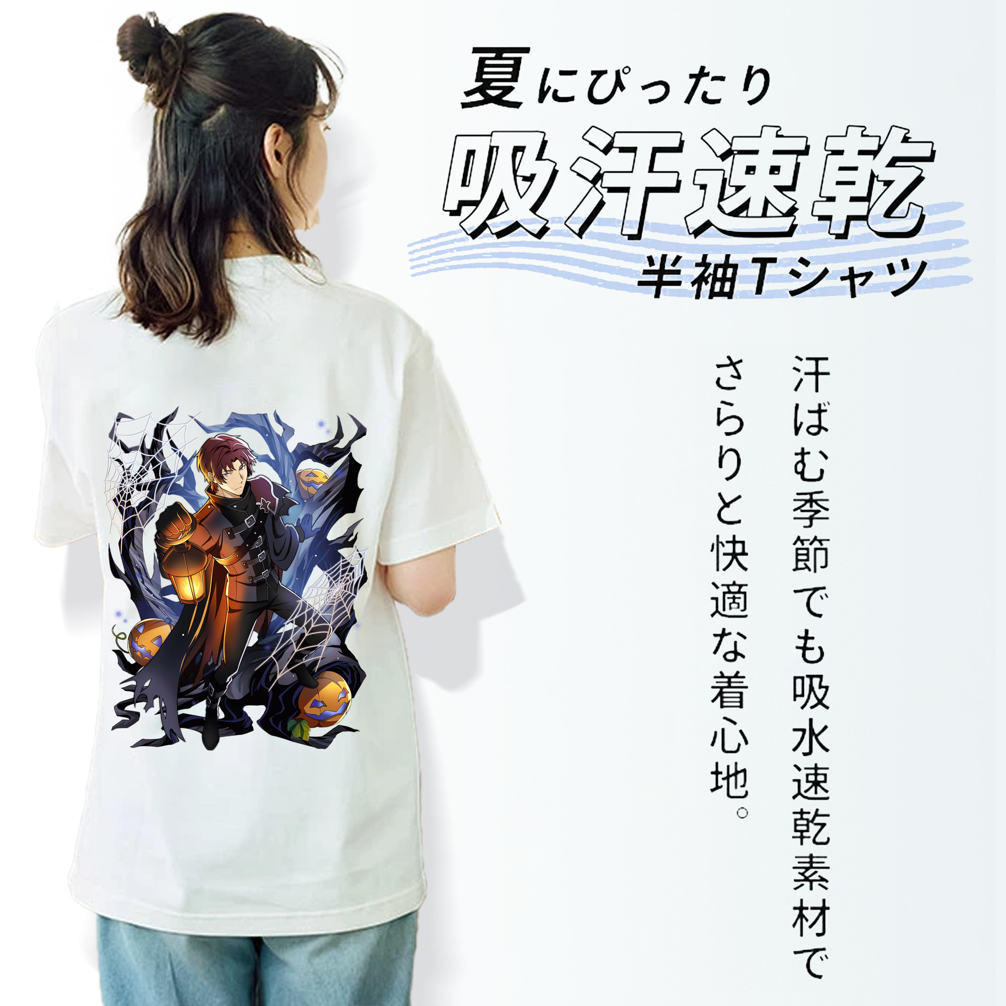 文豪ストレイドッグス Bungo Stray Dogs レディース半袖Tシャツ(バックプリント)