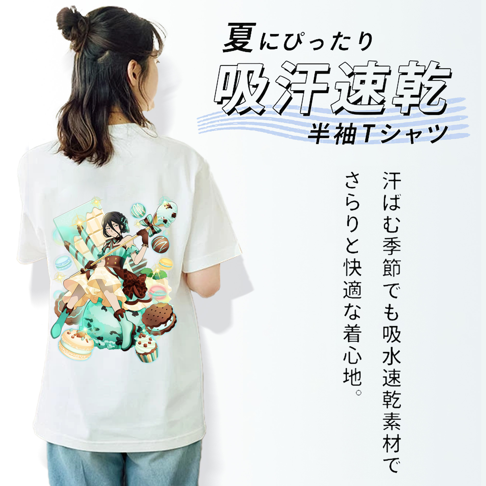 文豪ストレイドッグス Bungo Stray Dogs レディース半袖Tシャツ(バックプリント)