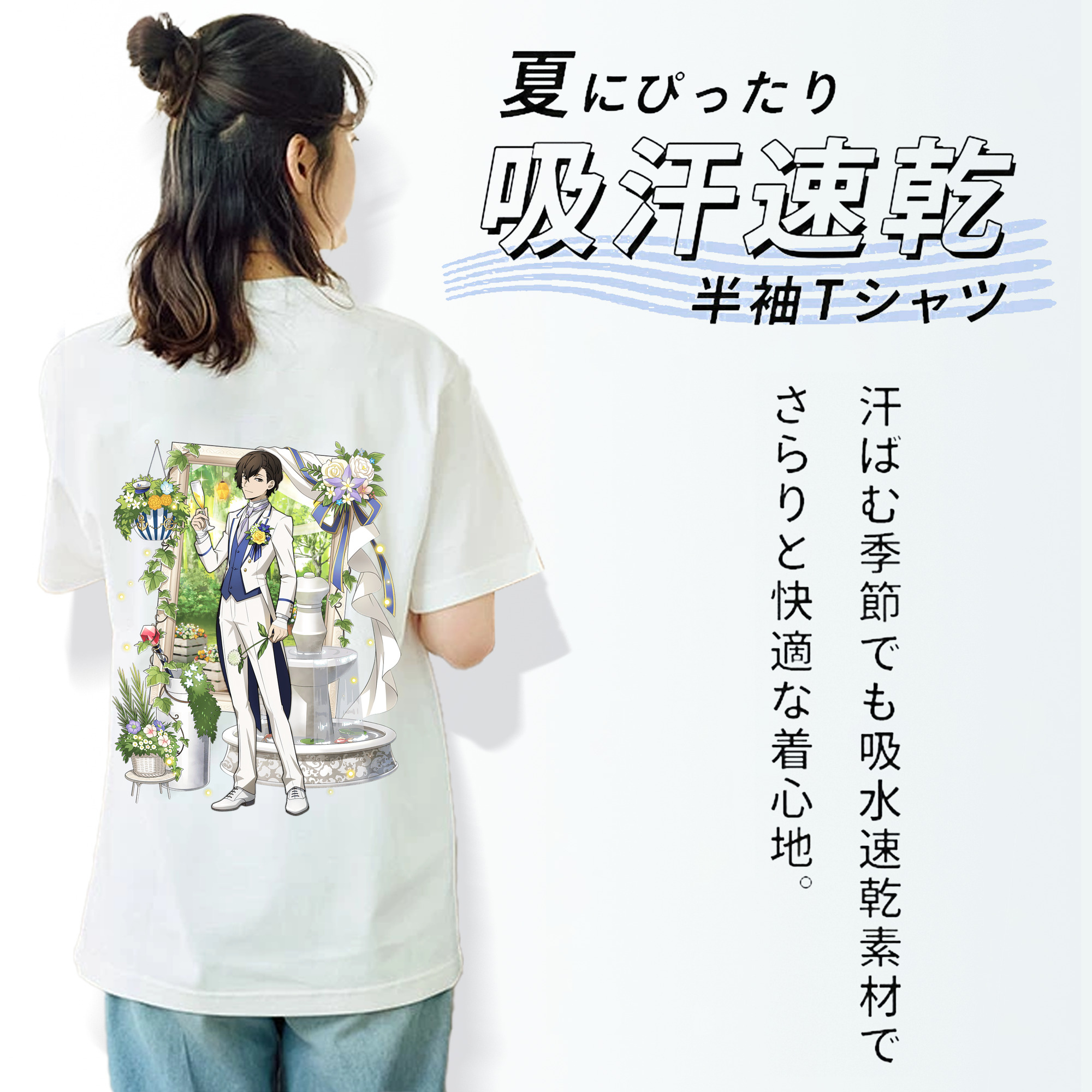 文豪ストレイドッグス Bungo Stray Dogs レディース半袖Tシャツ(バックプリント)