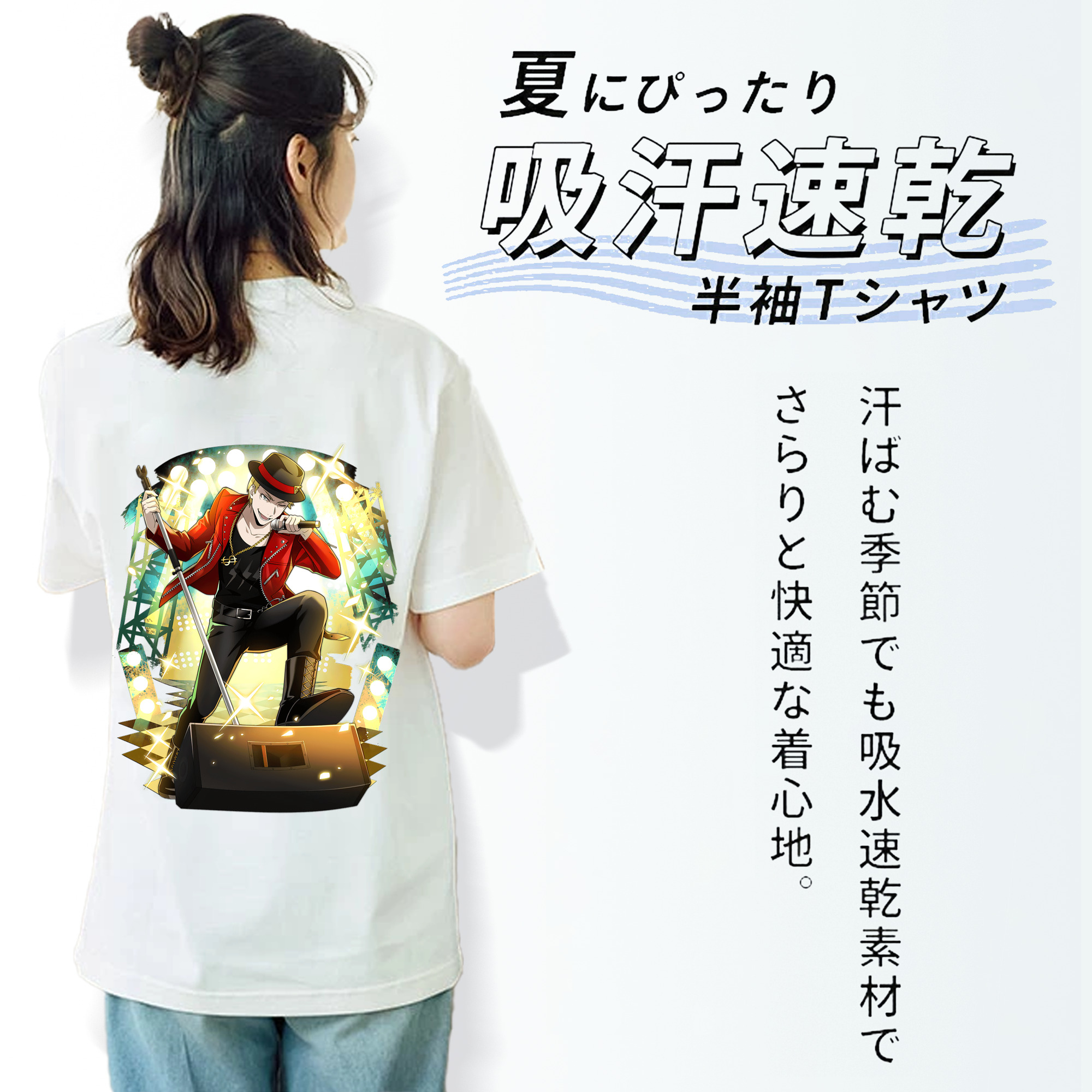 文豪ストレイドッグス Bungo Stray Dogs レディース半袖Tシャツ(バックプリント)