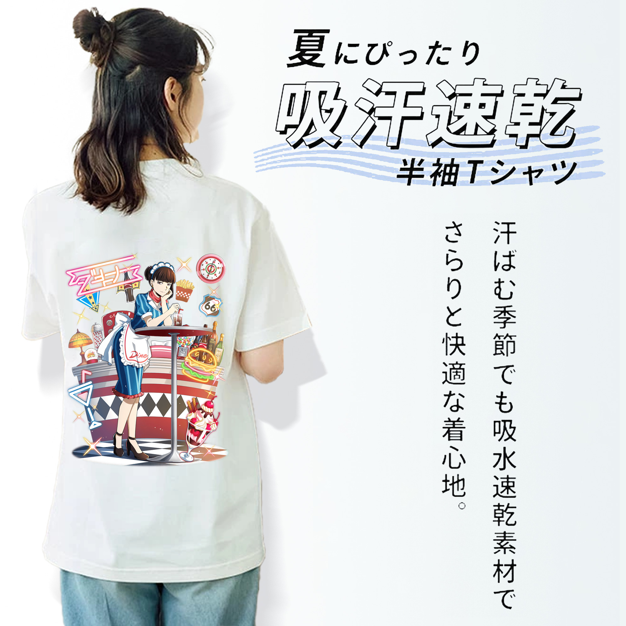 文豪ストレイドッグス Bungo Stray Dogs レディース半袖Tシャツ(バックプリント)