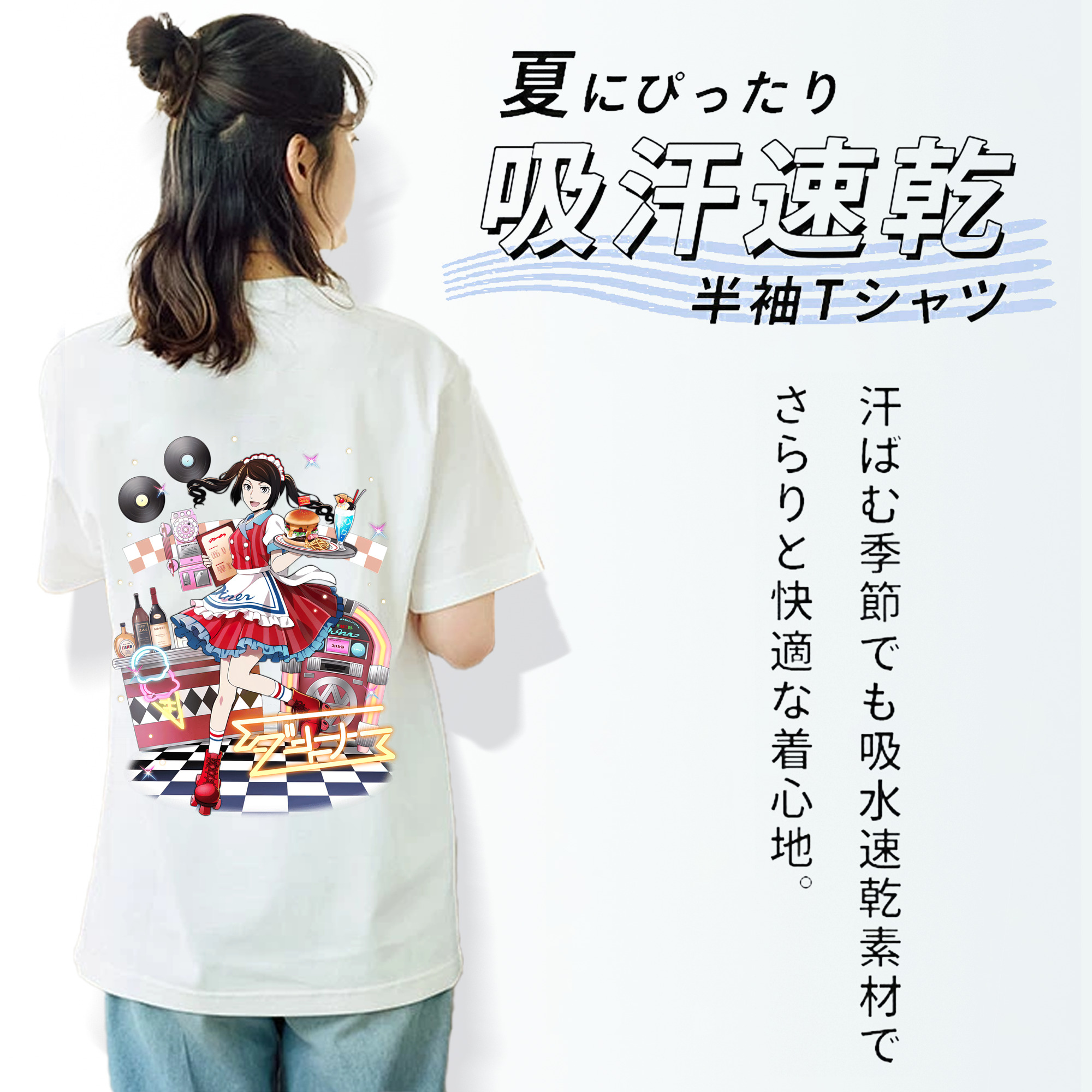 文豪ストレイドッグス Bungo Stray Dogs レディース半袖Tシャツ(バックプリント)