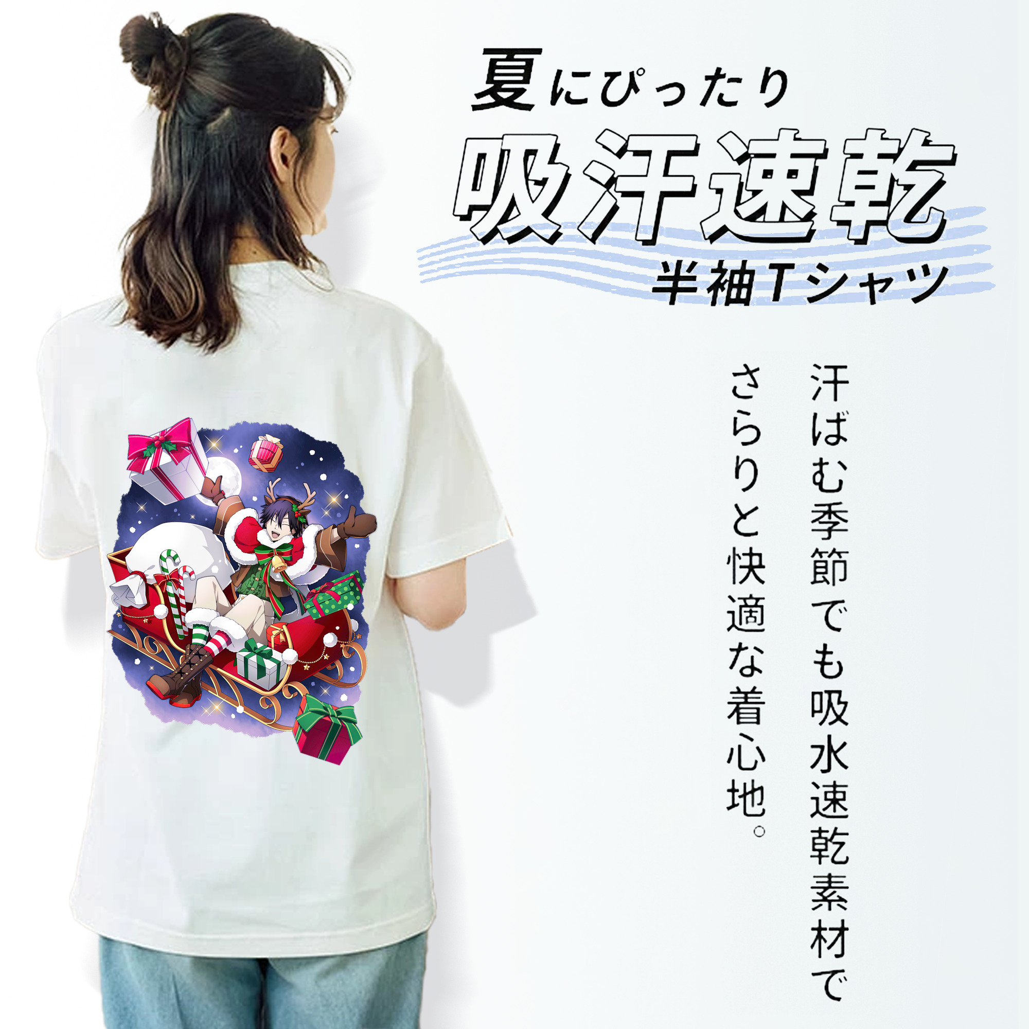 文豪ストレイドッグス Bungo Stray Dogs レディース半袖Tシャツ(バックプリント)