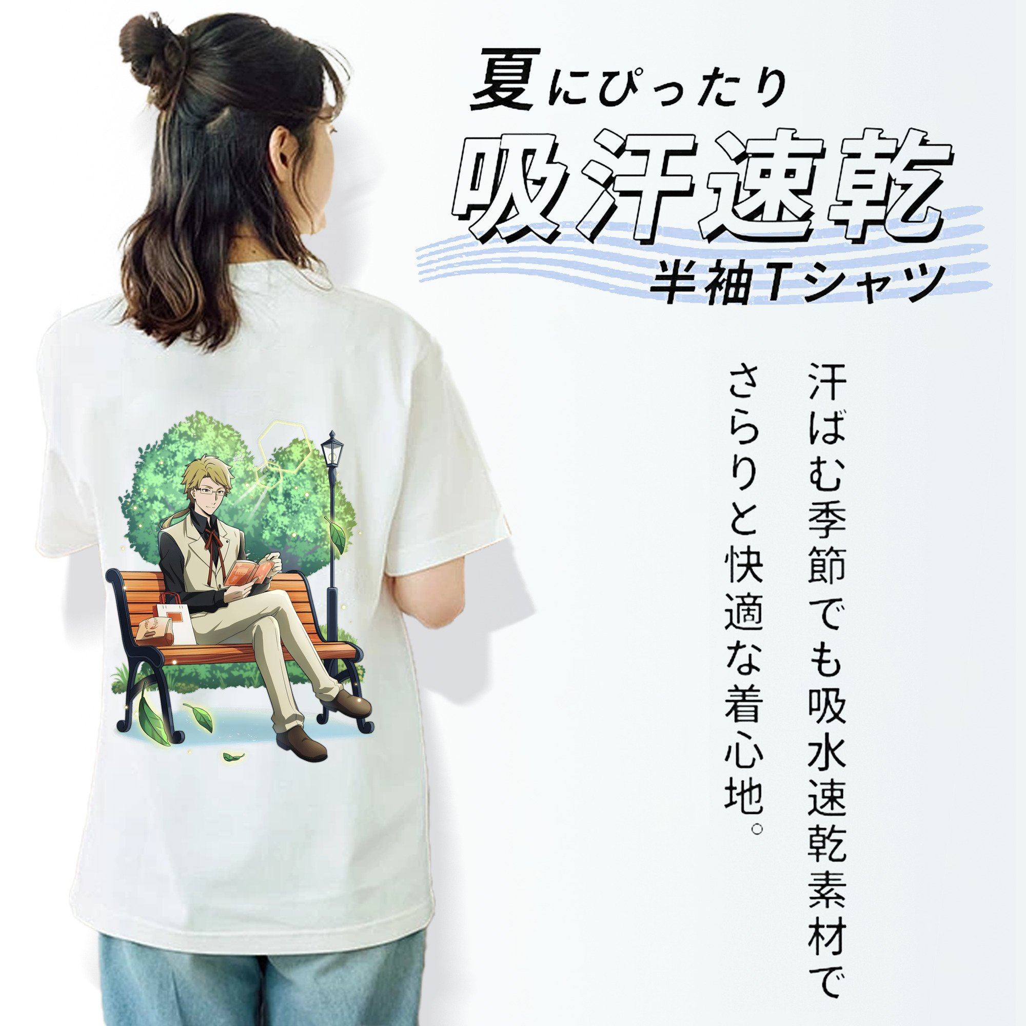 文豪ストレイドッグス Bungo Stray Dogs レディース半袖Tシャツ(バックプリント)