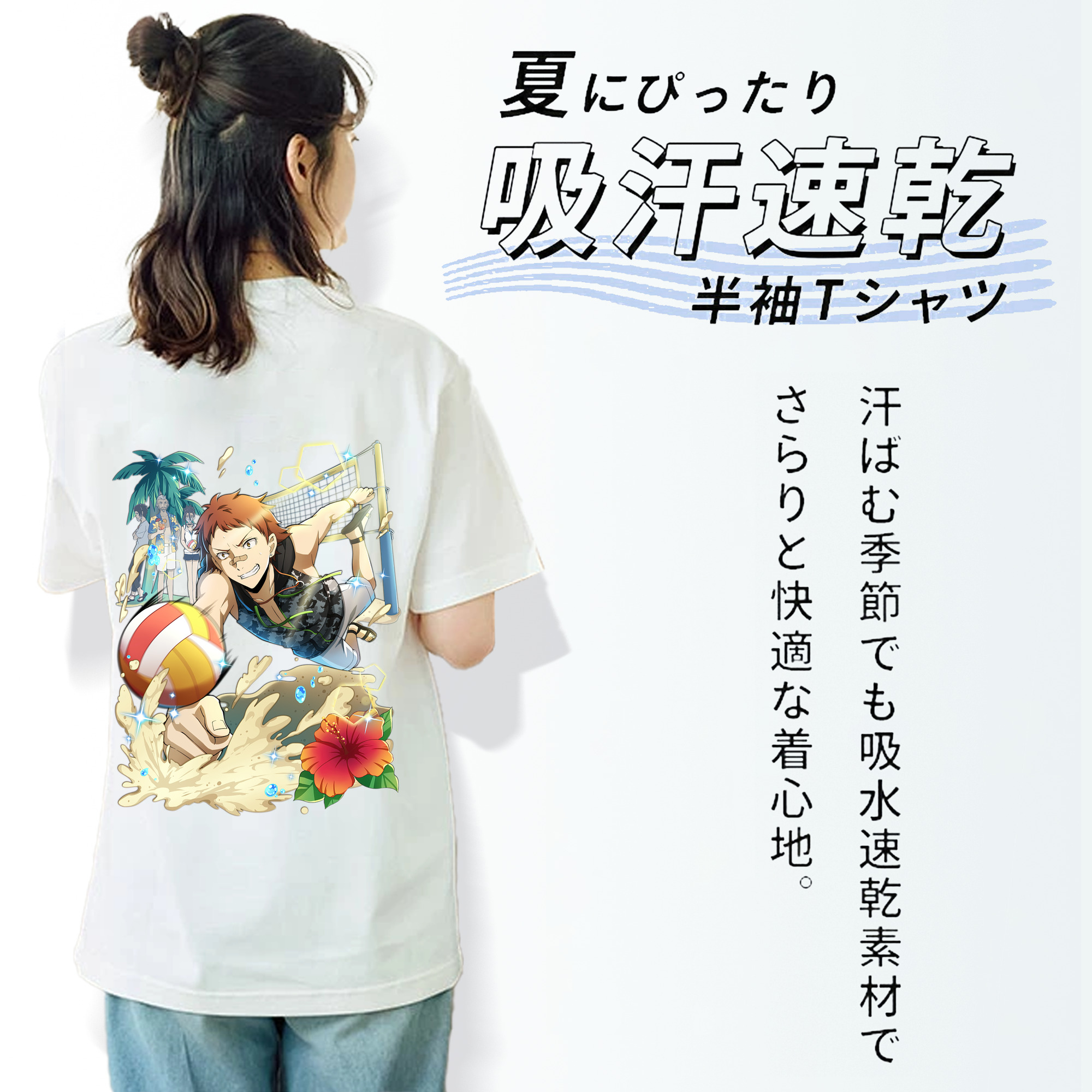 文豪ストレイドッグス Bungo Stray Dogs レディース半袖Tシャツ(バックプリント)