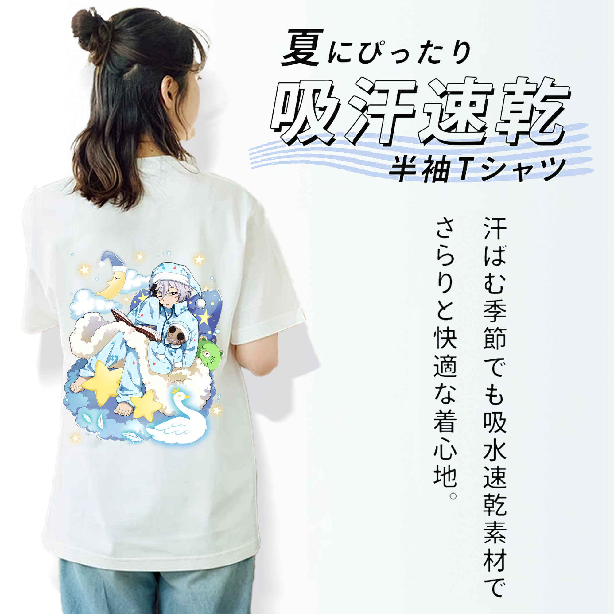 文豪ストレイドッグス Bungo Stray Dogs レディース半袖Tシャツ(バックプリント)