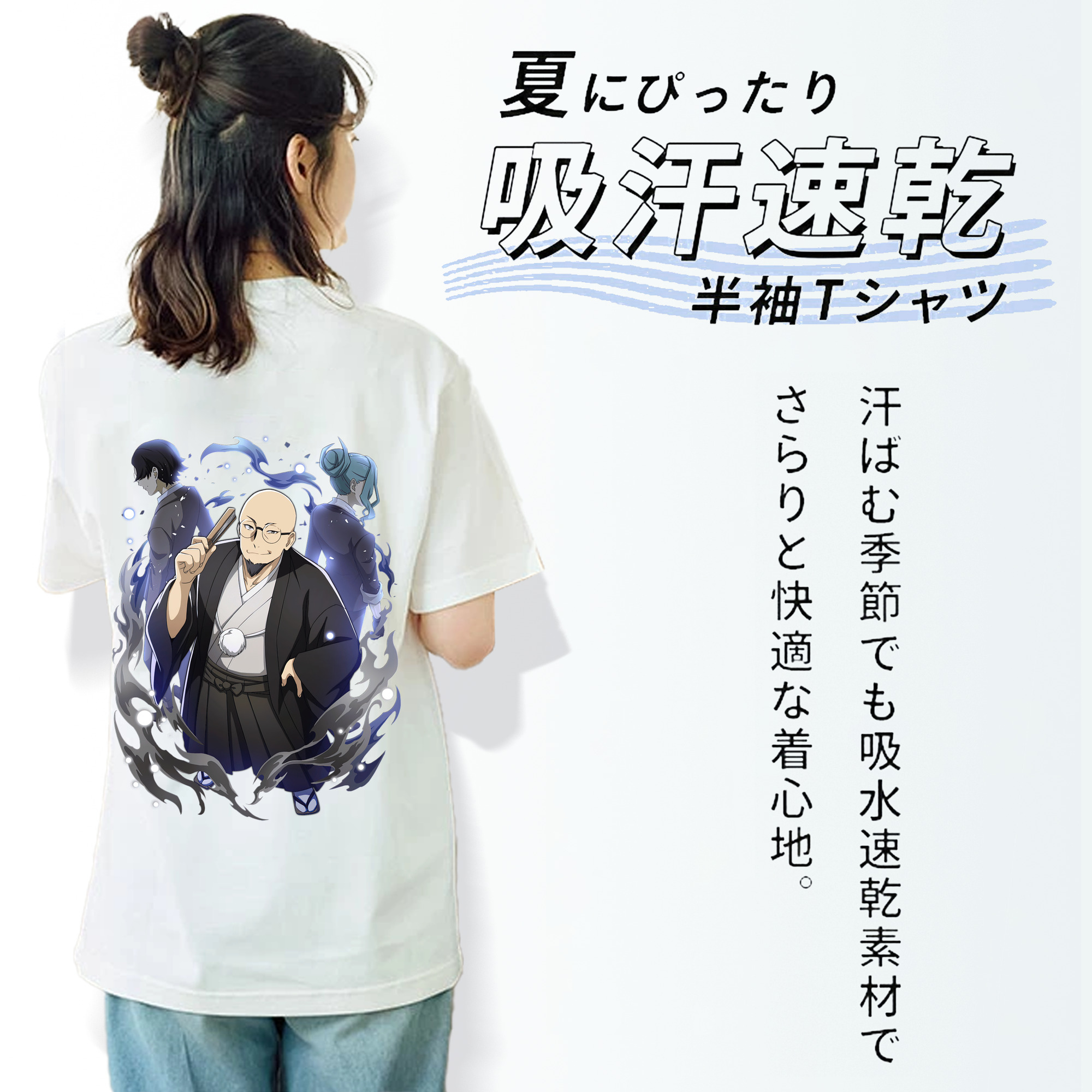 文豪ストレイドッグス Bungo Stray Dogs レディース半袖Tシャツ(バックプリント)