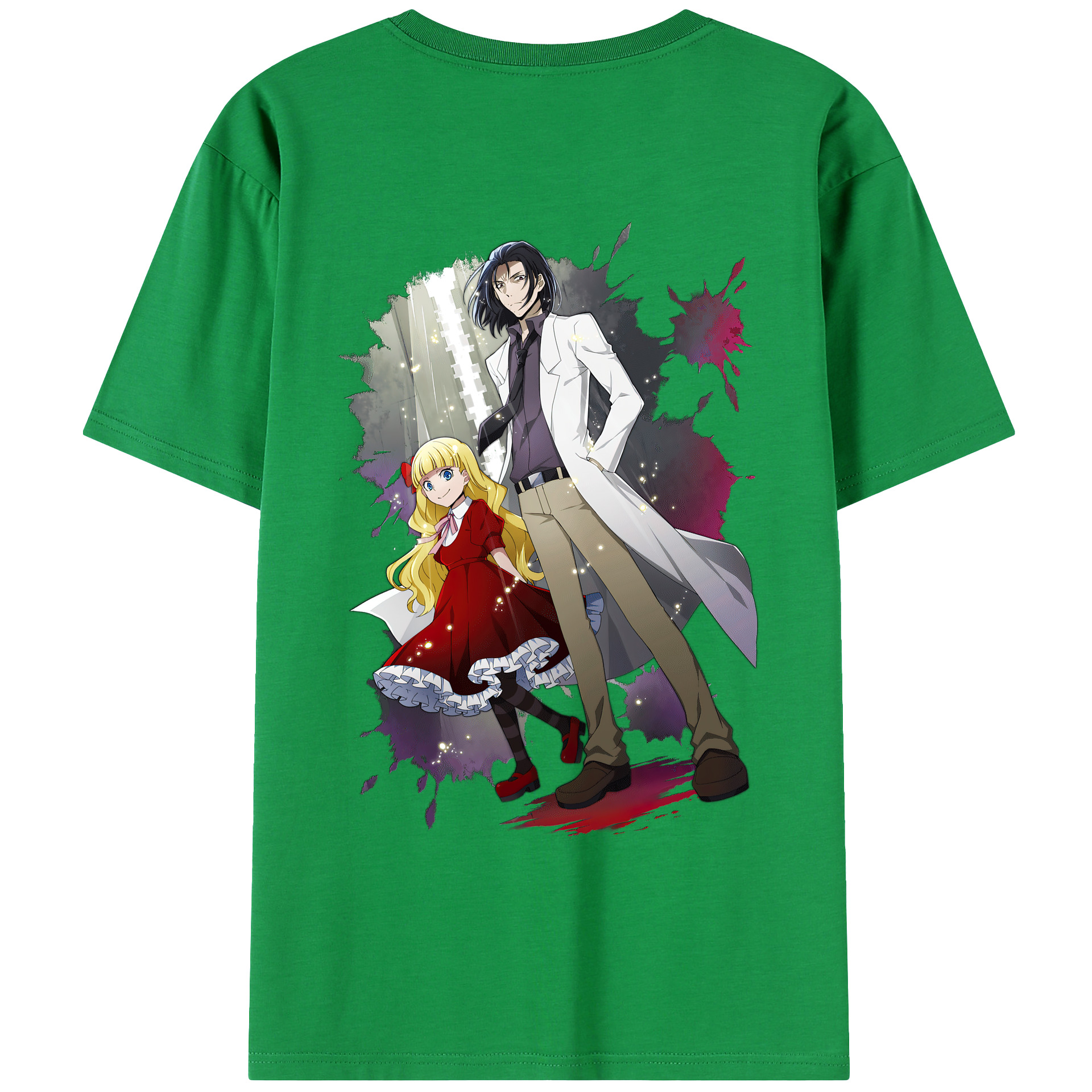 （画像用） 文豪ストレイドッグス Bungo Stray Dogs レディース半袖Tシャツ(バックプリント)