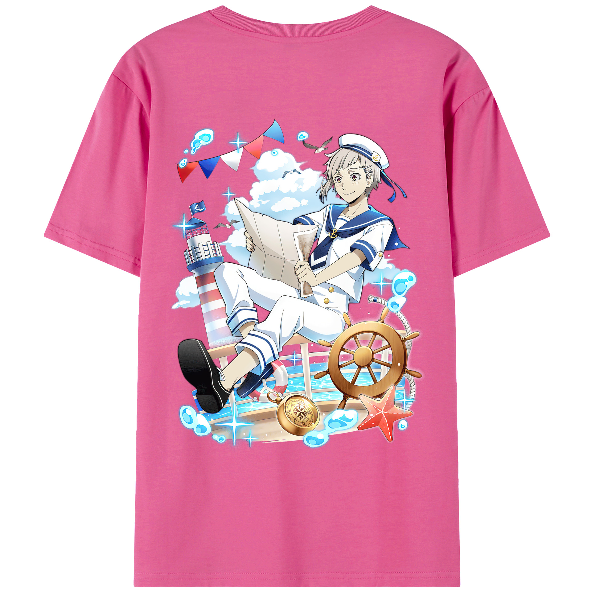 （画像用） 文豪ストレイドッグス Bungo Stray Dogs レディース半袖Tシャツ(バックプリント)