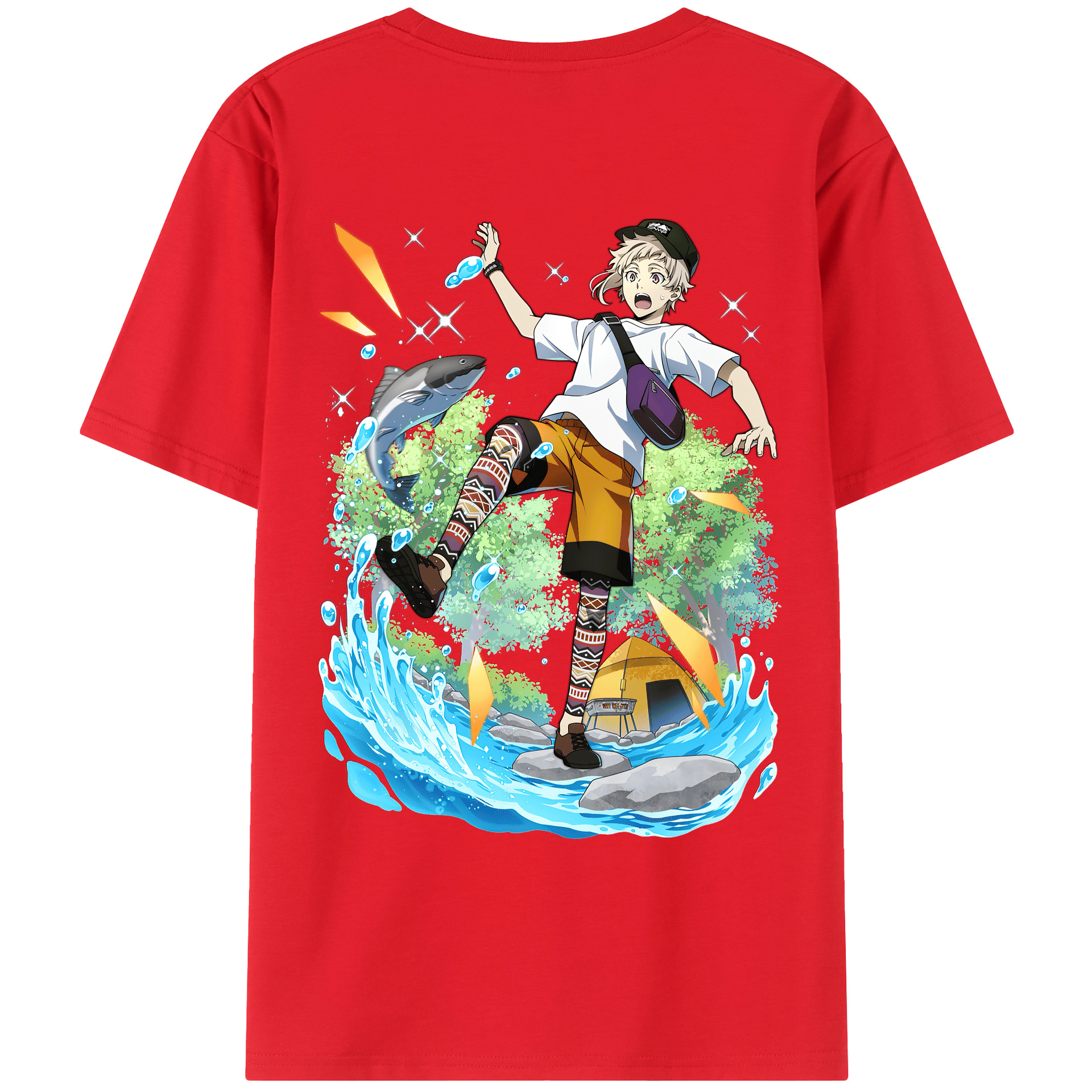 （画像用） 文豪ストレイドッグス Bungo Stray Dogs レディース半袖Tシャツ(バックプリント)