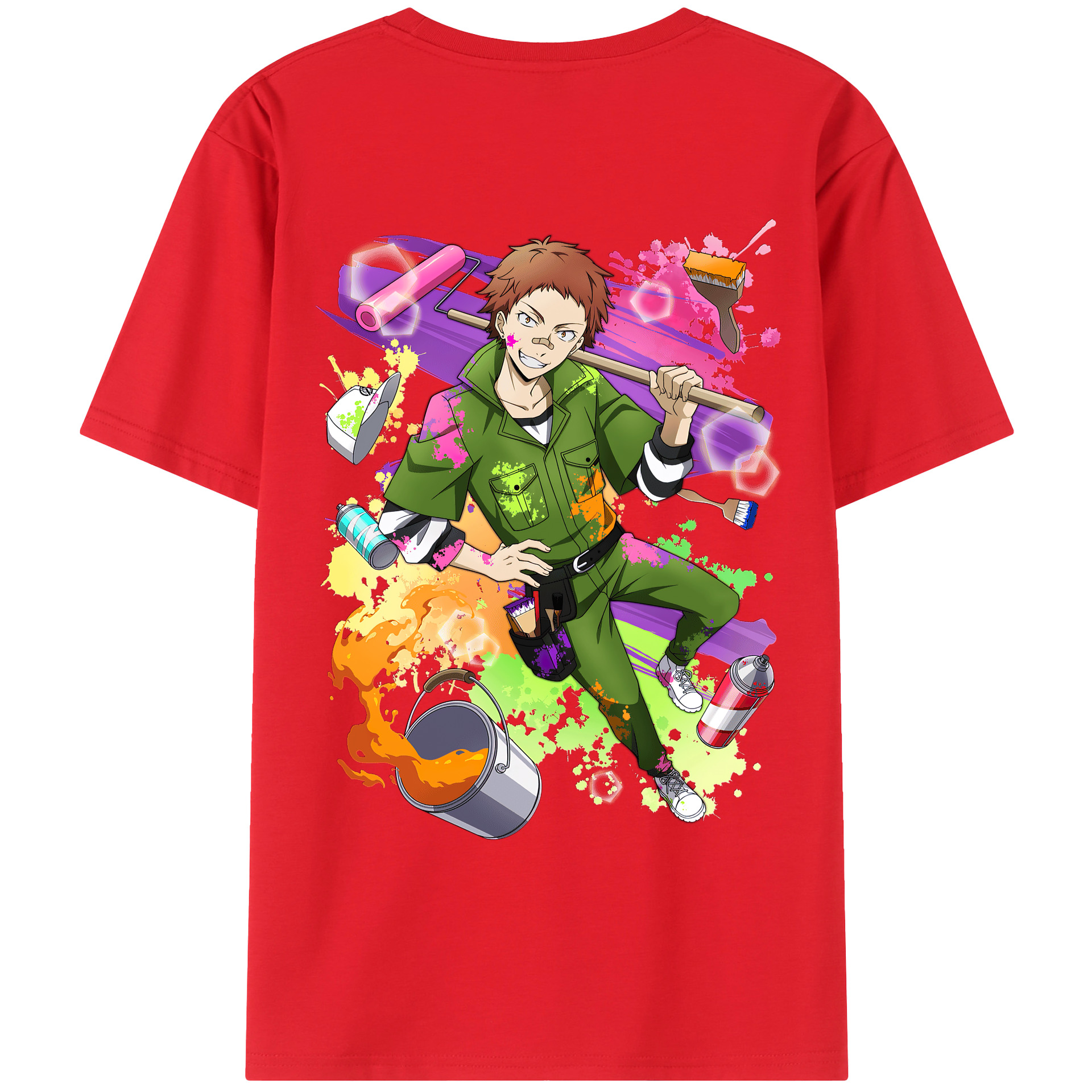 （画像用） 文豪ストレイドッグス Bungo Stray Dogs レディース半袖Tシャツ(バックプリント)
