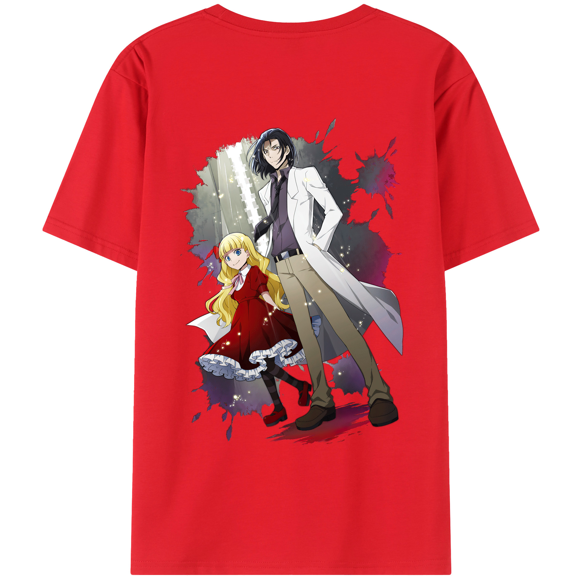 （画像用） 文豪ストレイドッグス Bungo Stray Dogs レディース半袖Tシャツ(バックプリント)