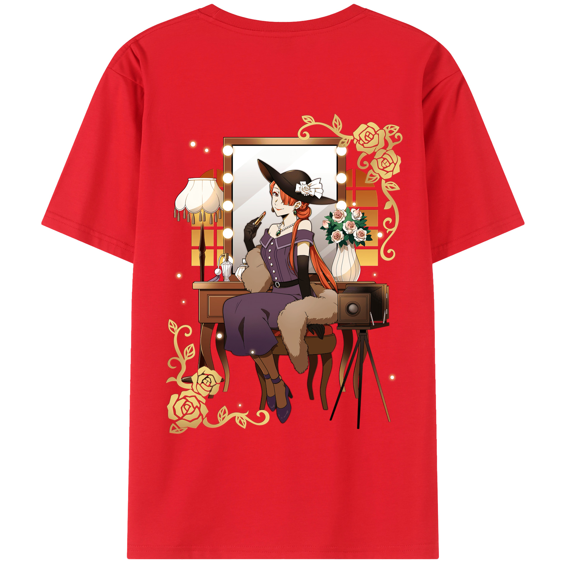 （画像用） 文豪ストレイドッグス Bungo Stray Dogs レディース半袖Tシャツ(バックプリント)