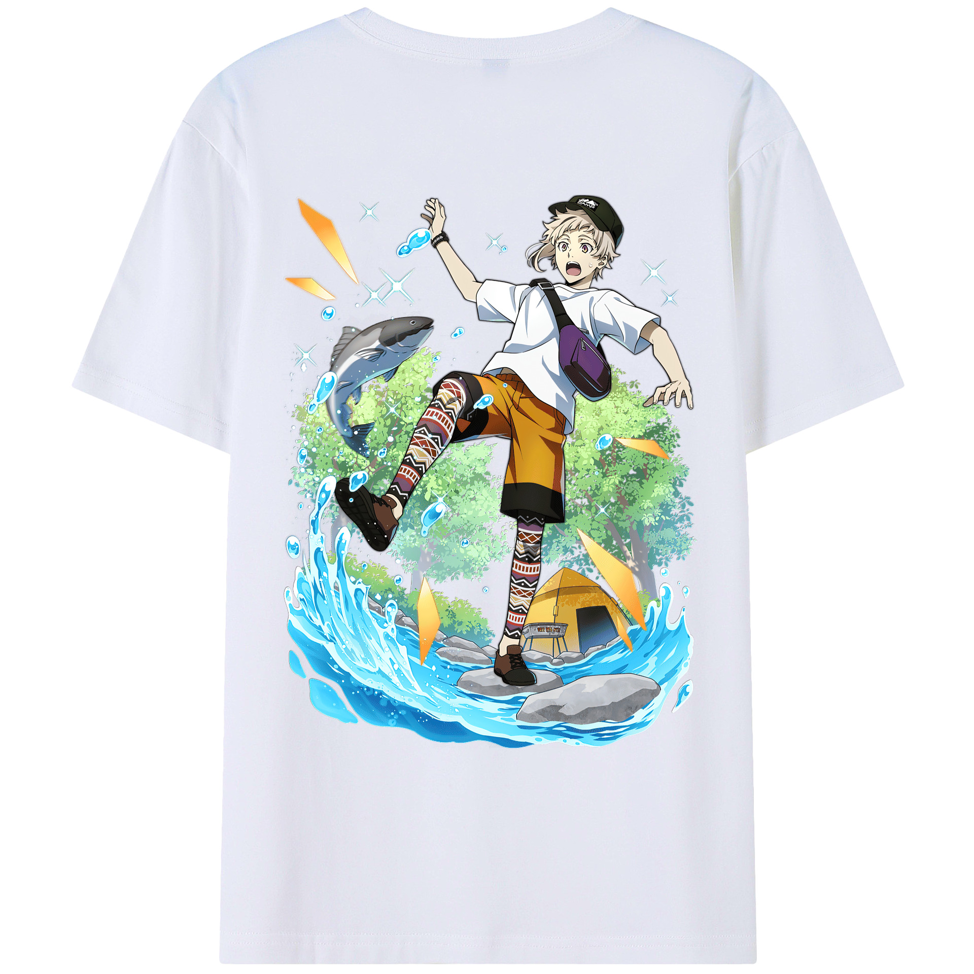 （画像用） 文豪ストレイドッグス Bungo Stray Dogs レディース半袖Tシャツ(バックプリント)