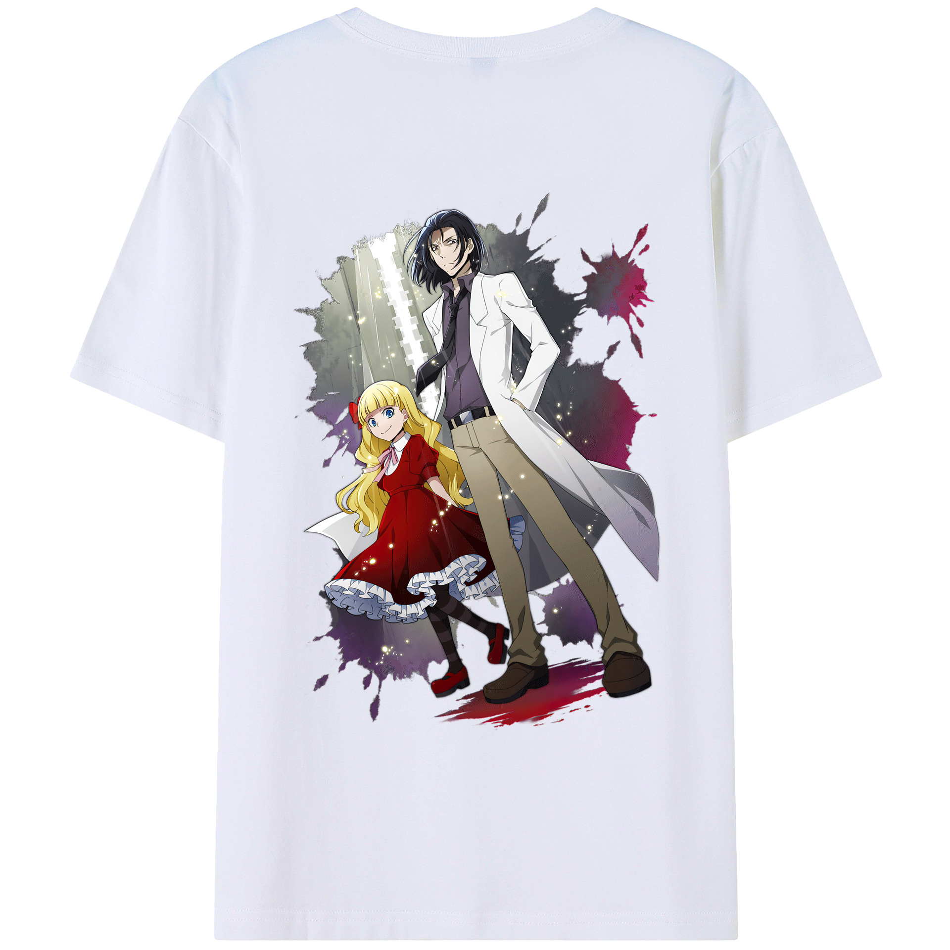 （画像用） 文豪ストレイドッグス Bungo Stray Dogs レディース半袖Tシャツ(バックプリント)