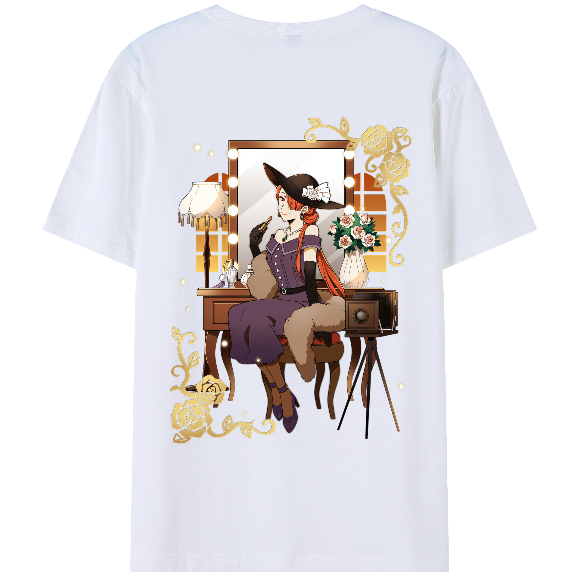 （画像用） 文豪ストレイドッグス Bungo Stray Dogs レディース半袖Tシャツ(バックプリント)