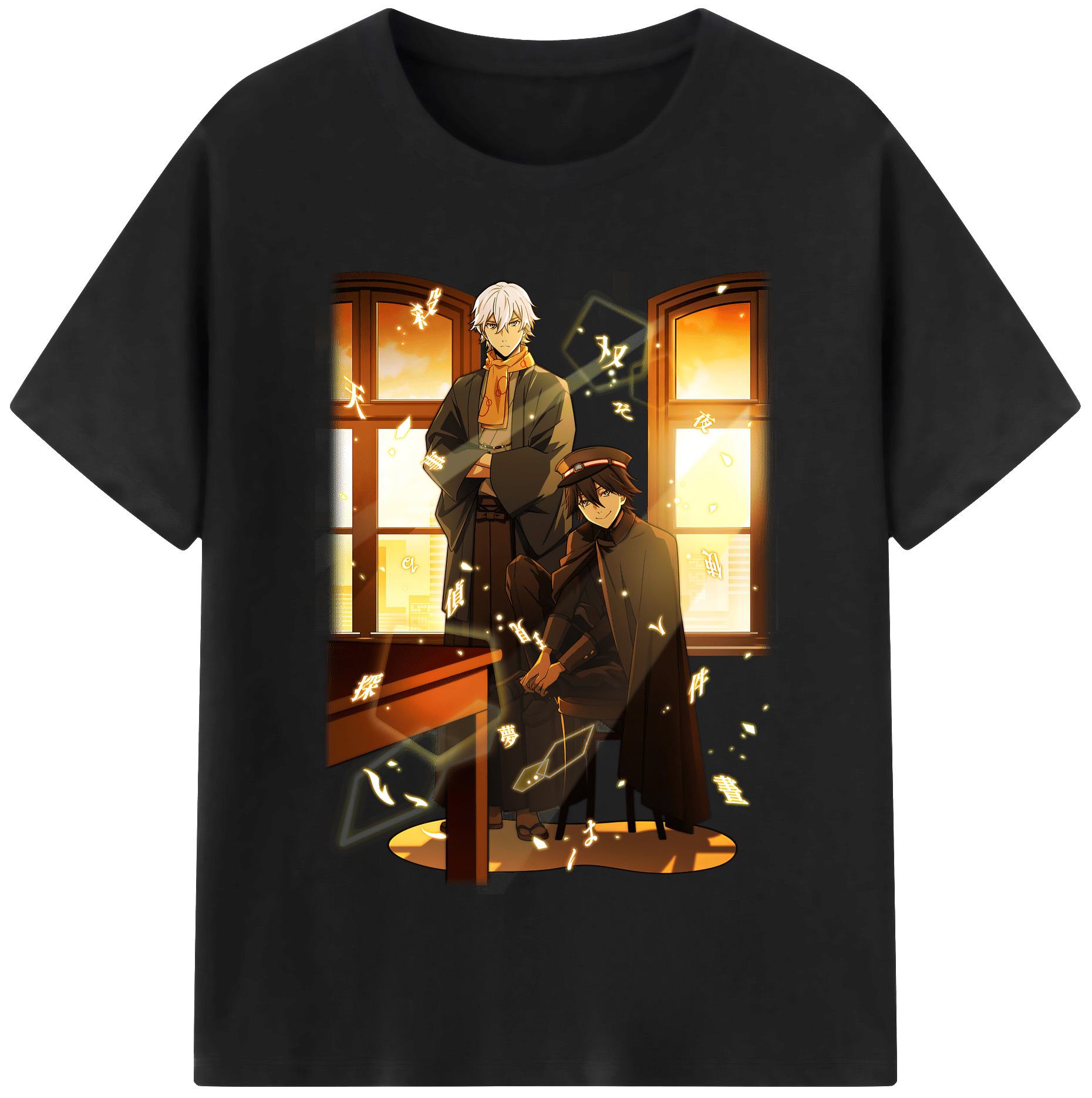 （画像用） 文豪ストレイドッグス Bungo Stray Dogs レディースカジュアルプリントTシャツ（綿100％）