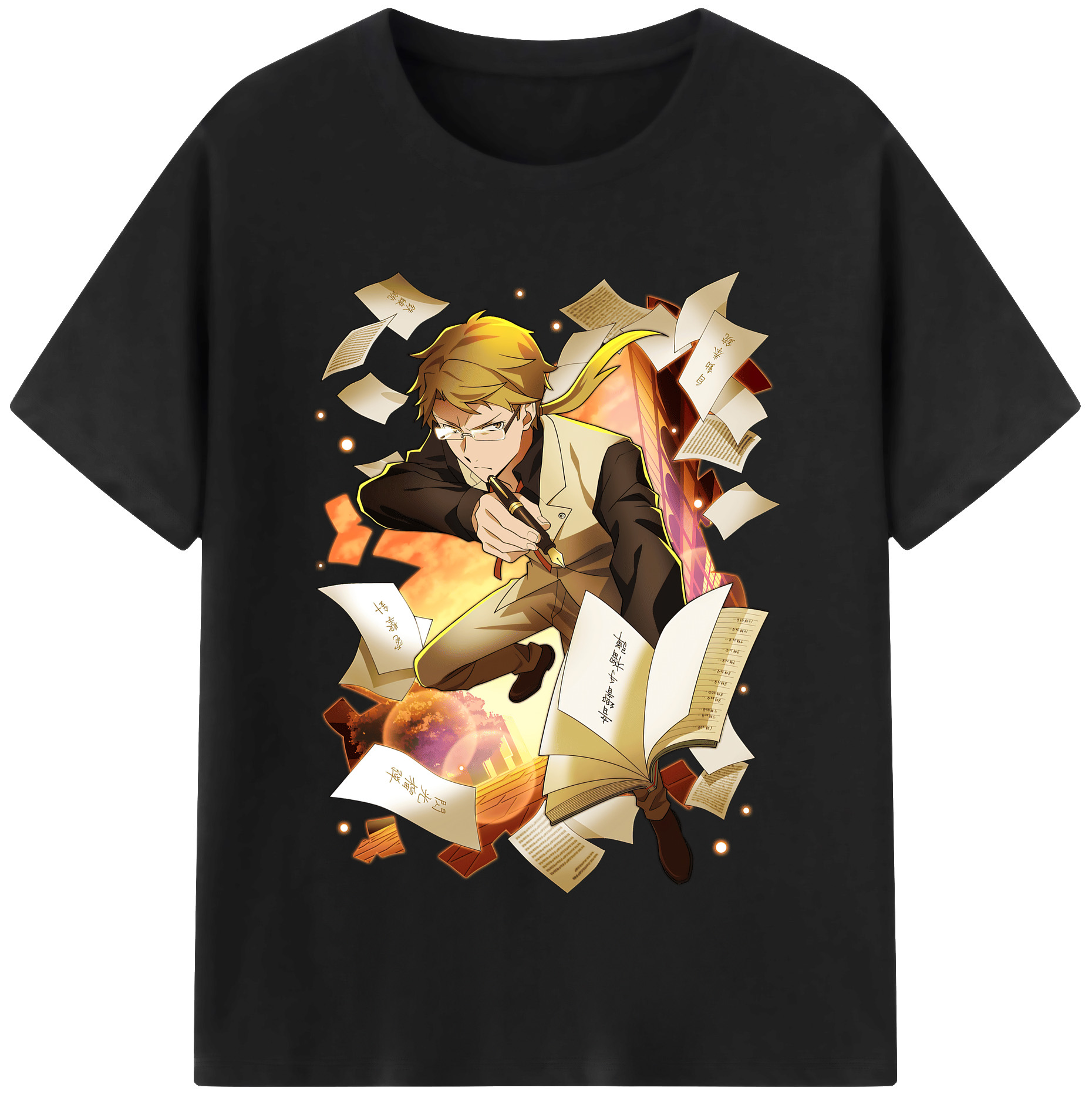 （画像用） 文豪ストレイドッグス Bungo Stray Dogs レディースカジュアルプリントTシャツ（綿100％）