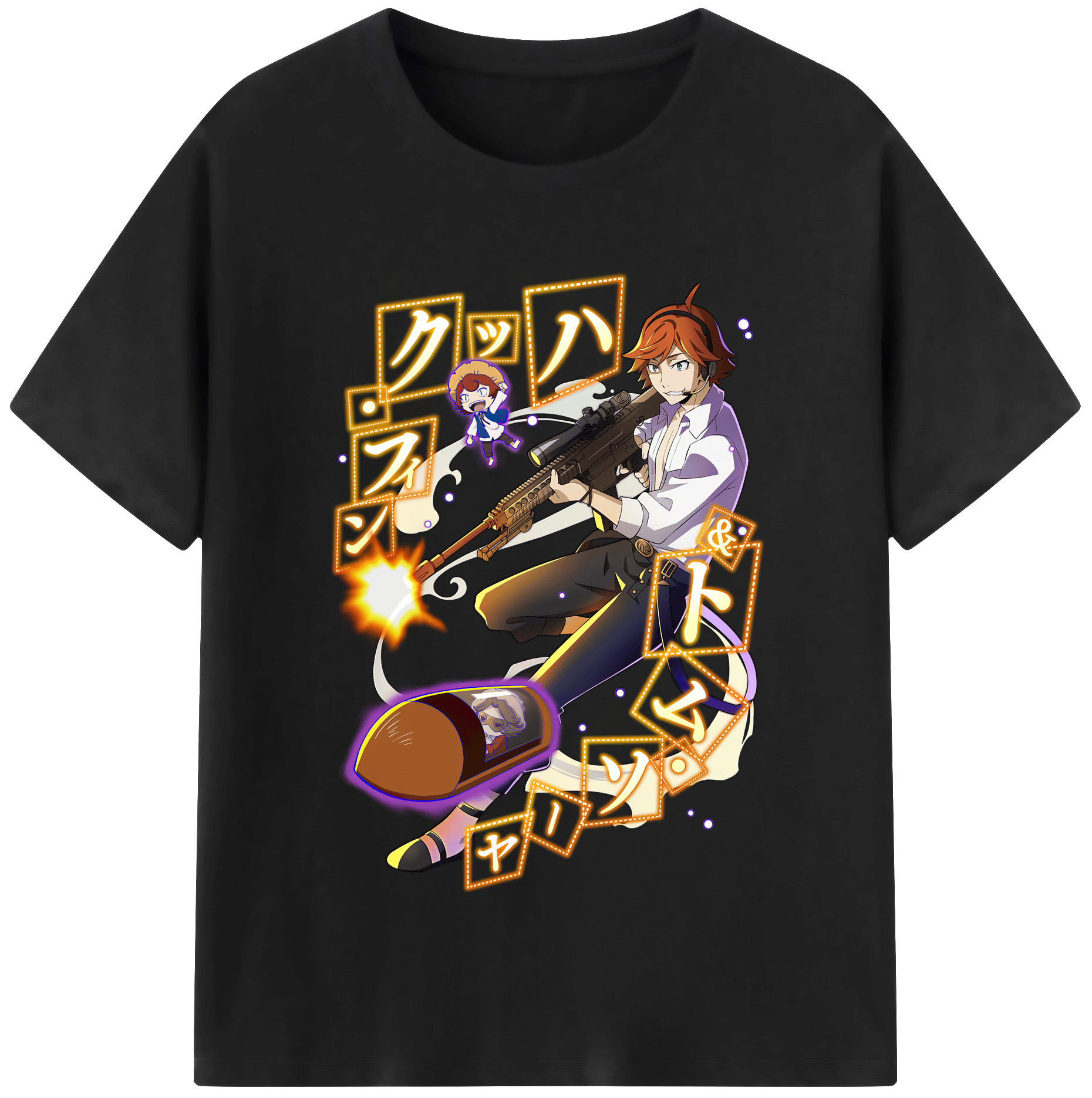 （画像用） 文豪ストレイドッグス Bungo Stray Dogs レディースカジュアルプリントTシャツ（綿100％）