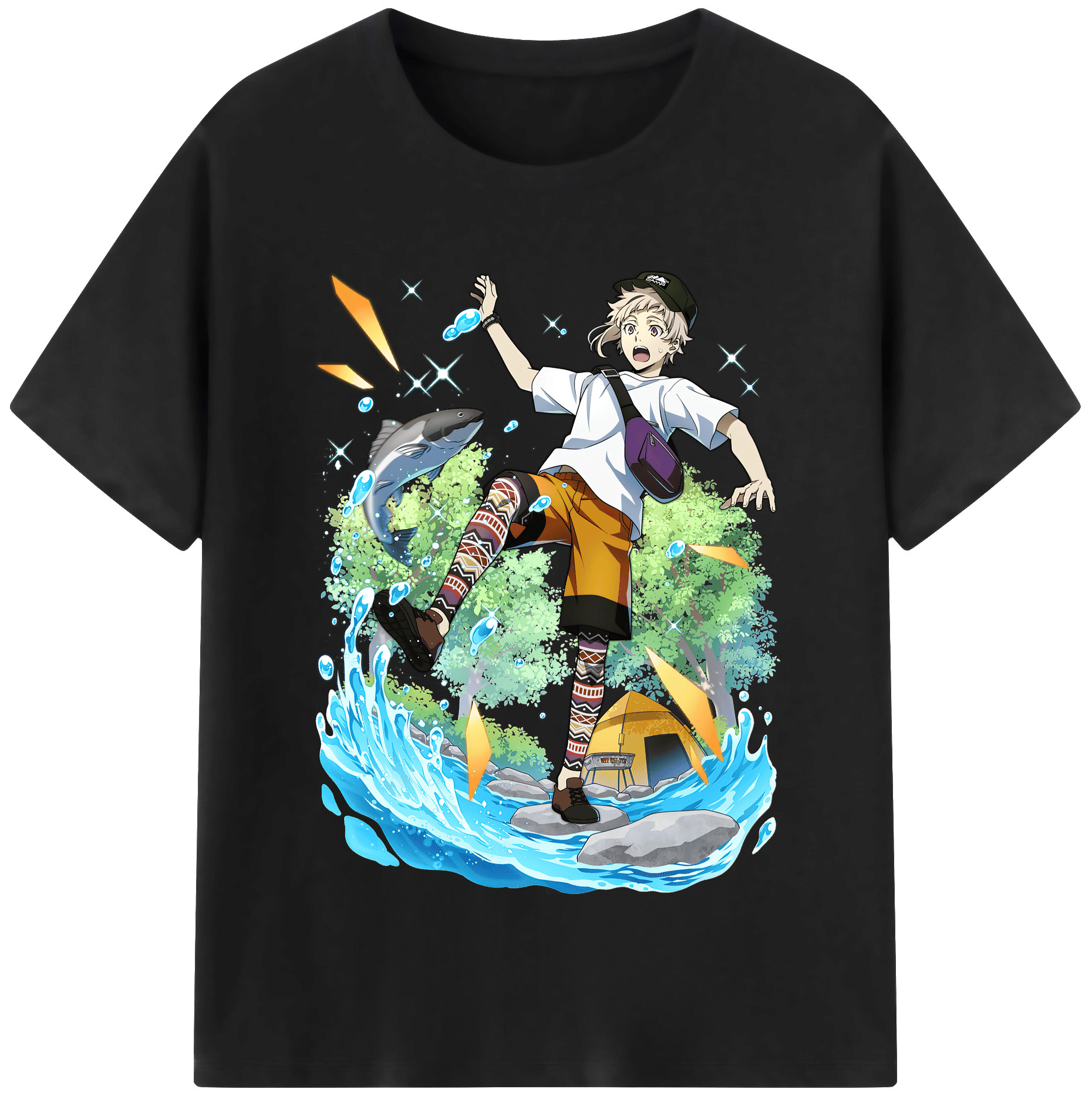 （画像用） 文豪ストレイドッグス Bungo Stray Dogs レディースカジュアルプリントTシャツ（綿100％）