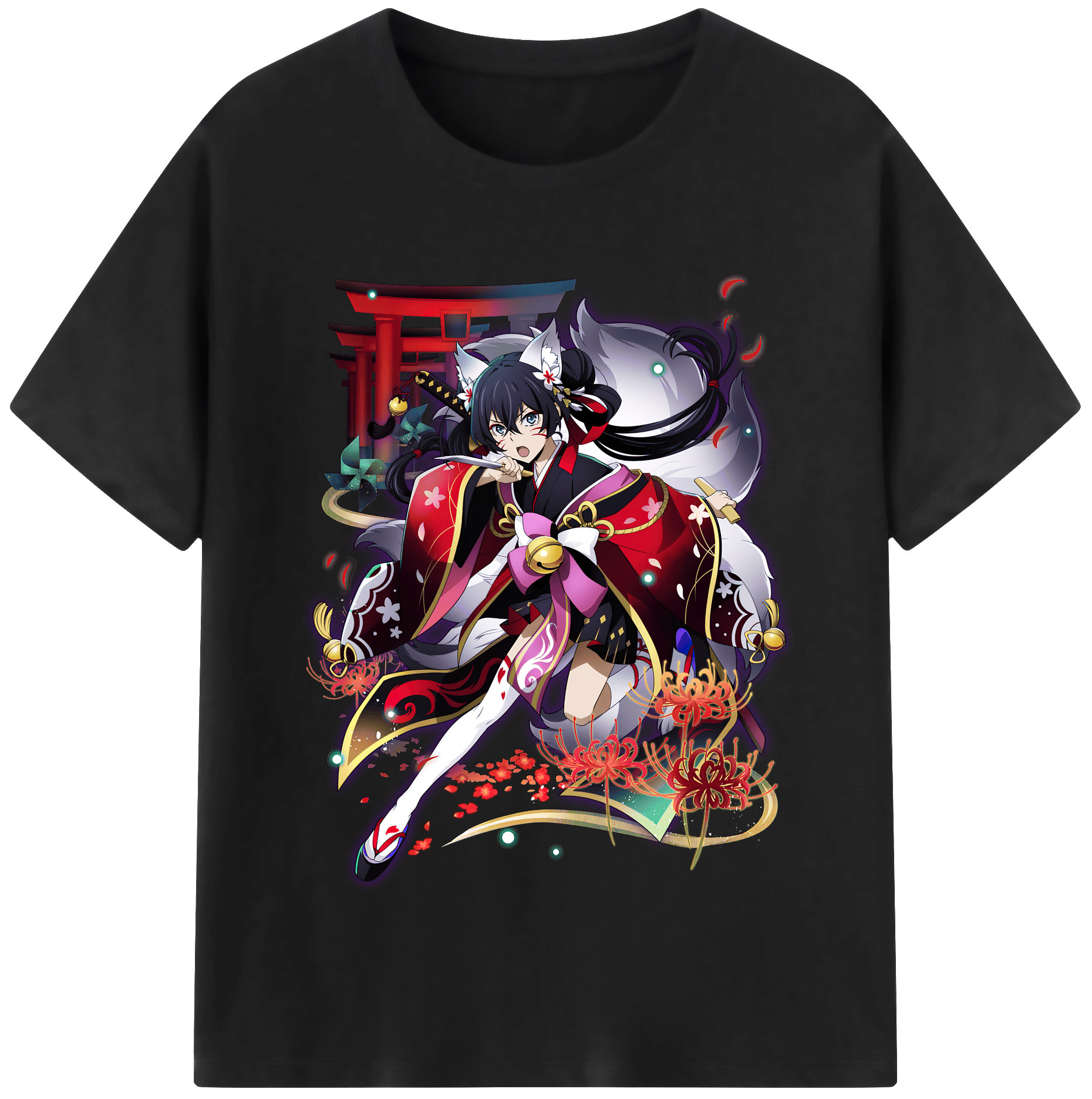 （画像用） 文豪ストレイドッグス Bungo Stray Dogs レディースカジュアルプリントTシャツ（綿100％）