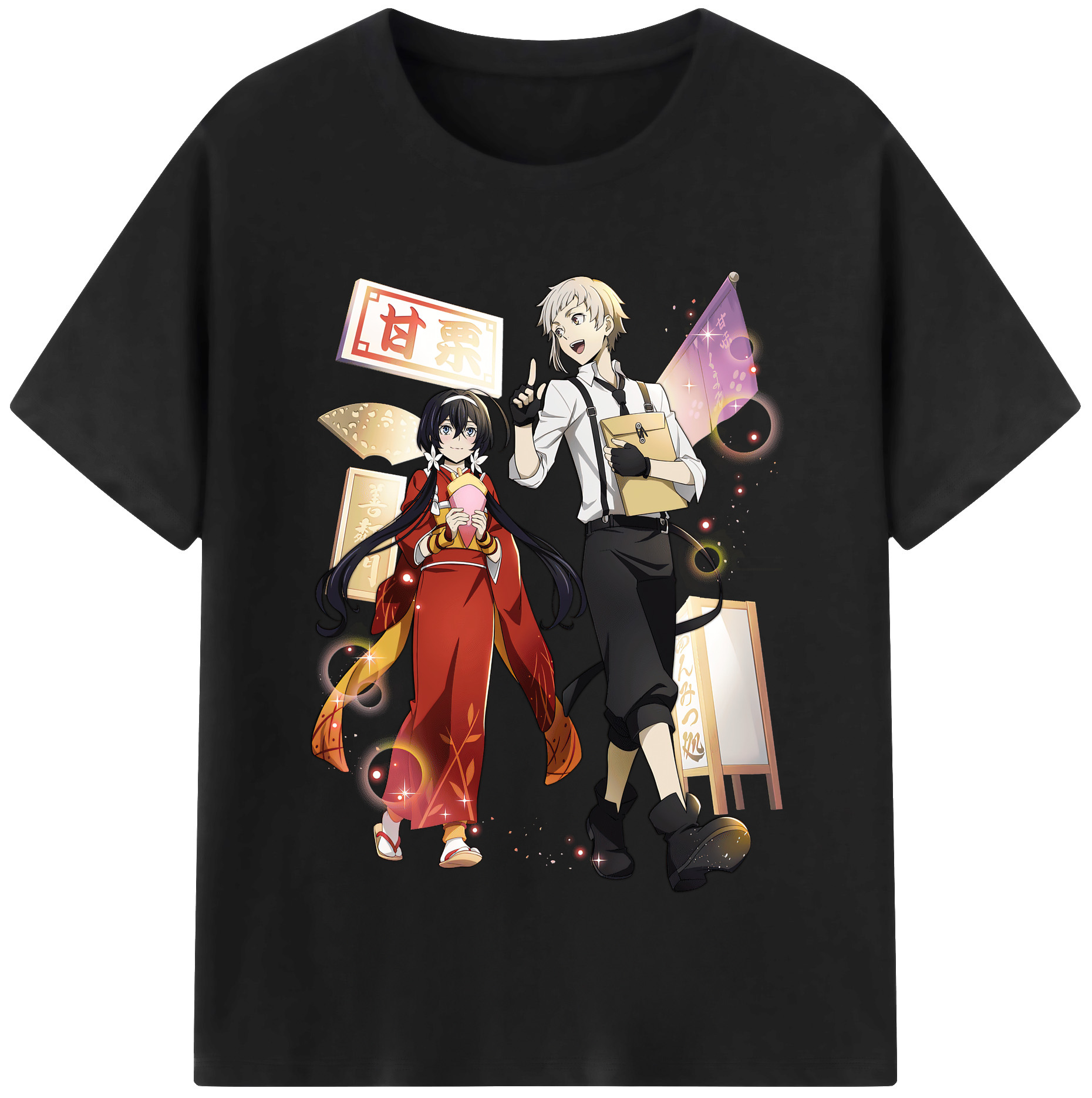 （画像用） 文豪ストレイドッグス Bungo Stray Dogs レディースカジュアルプリントTシャツ（綿100％）