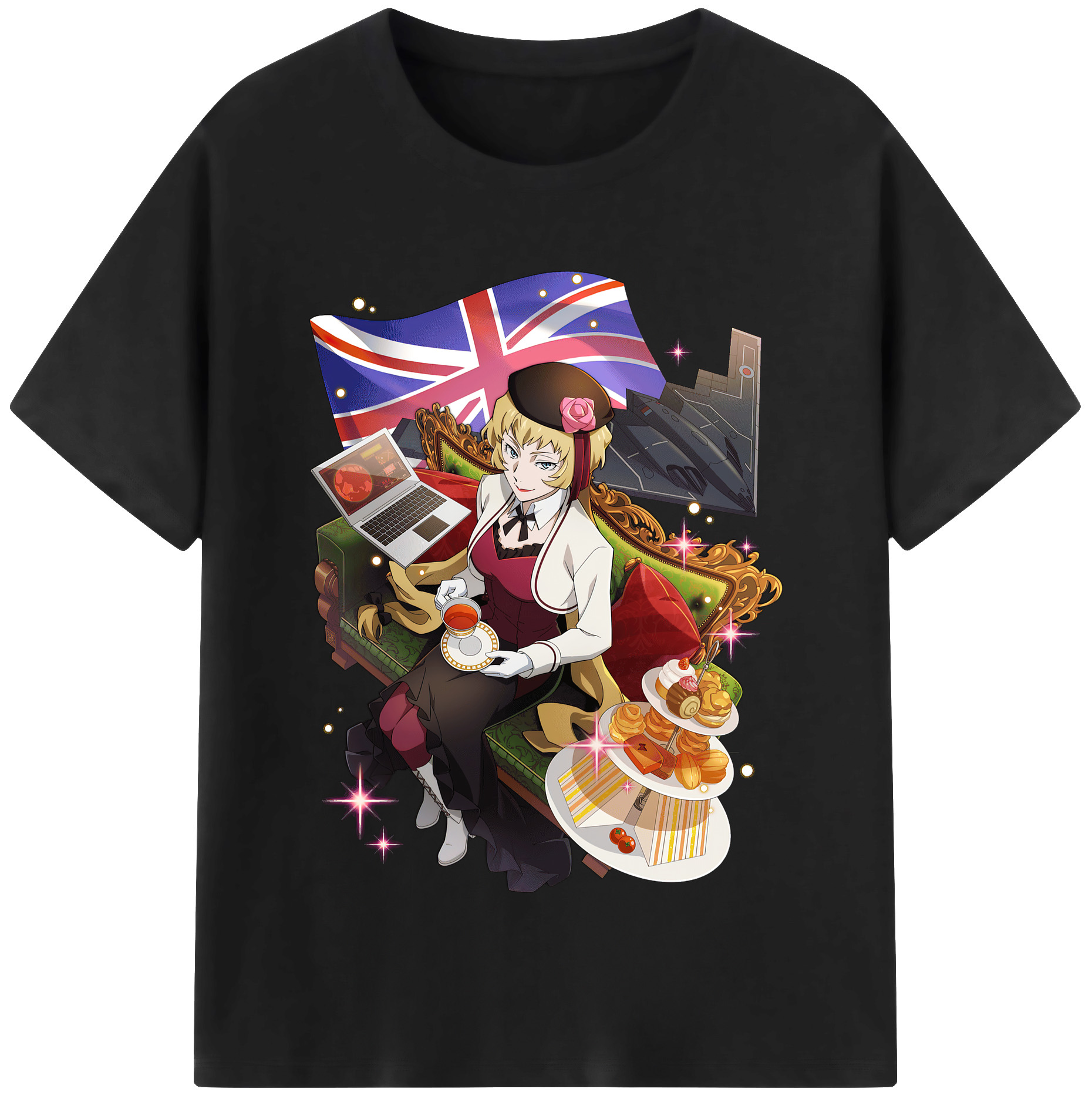 （画像用） 文豪ストレイドッグス Bungo Stray Dogs レディースカジュアルプリントTシャツ（綿100％）