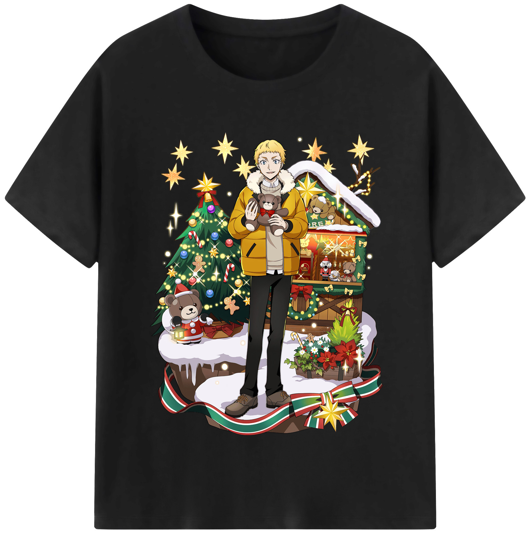 （画像用） 文豪ストレイドッグス Bungo Stray Dogs レディースカジュアルプリントTシャツ（綿100％）