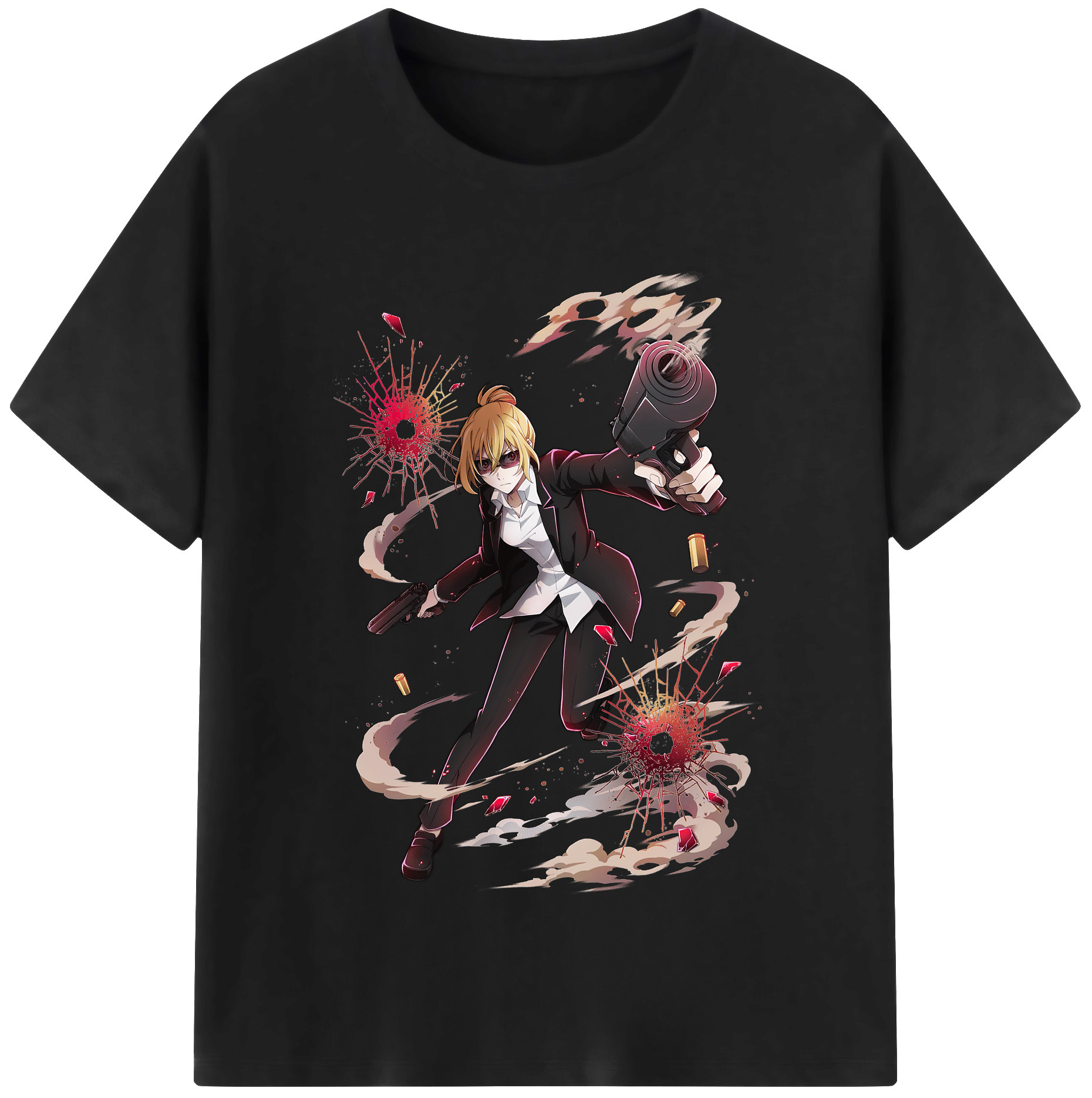 （画像用） 文豪ストレイドッグス Bungo Stray Dogs レディースカジュアルプリントTシャツ（綿100％）