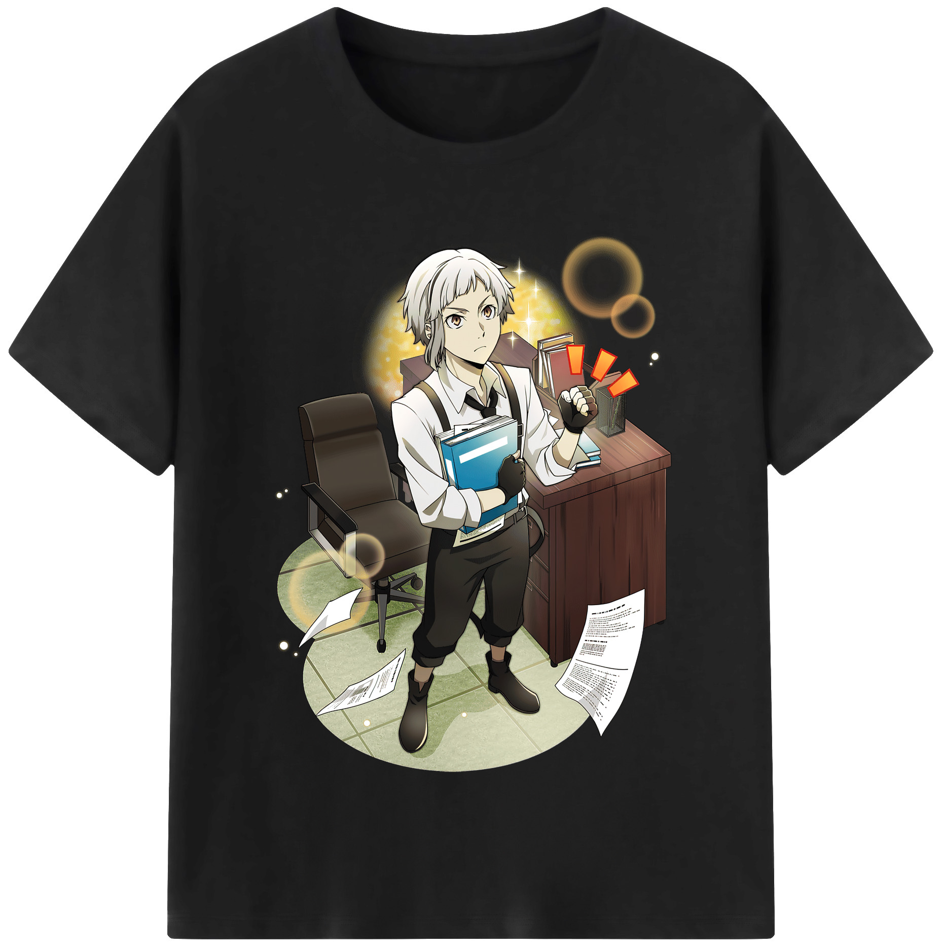 （画像用） 文豪ストレイドッグス Bungo Stray Dogs レディースカジュアルプリントTシャツ（綿100％）