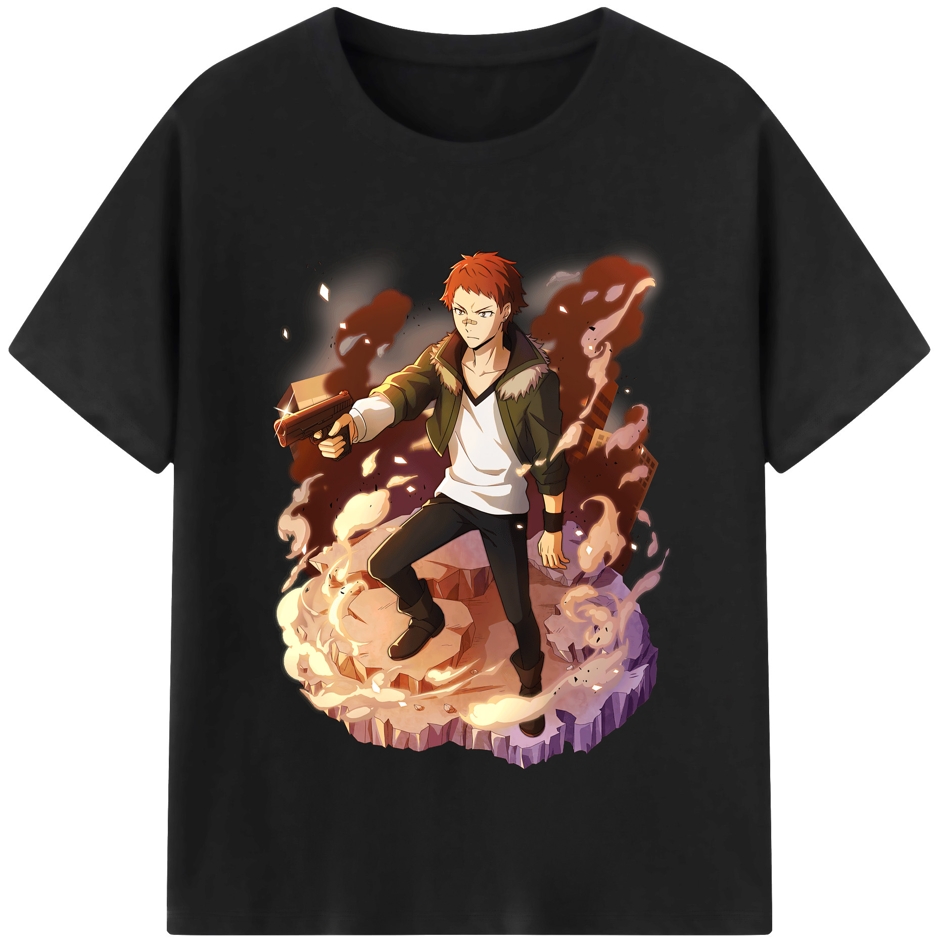 （画像用） 文豪ストレイドッグス Bungo Stray Dogs レディースカジュアルプリントTシャツ（綿100％）