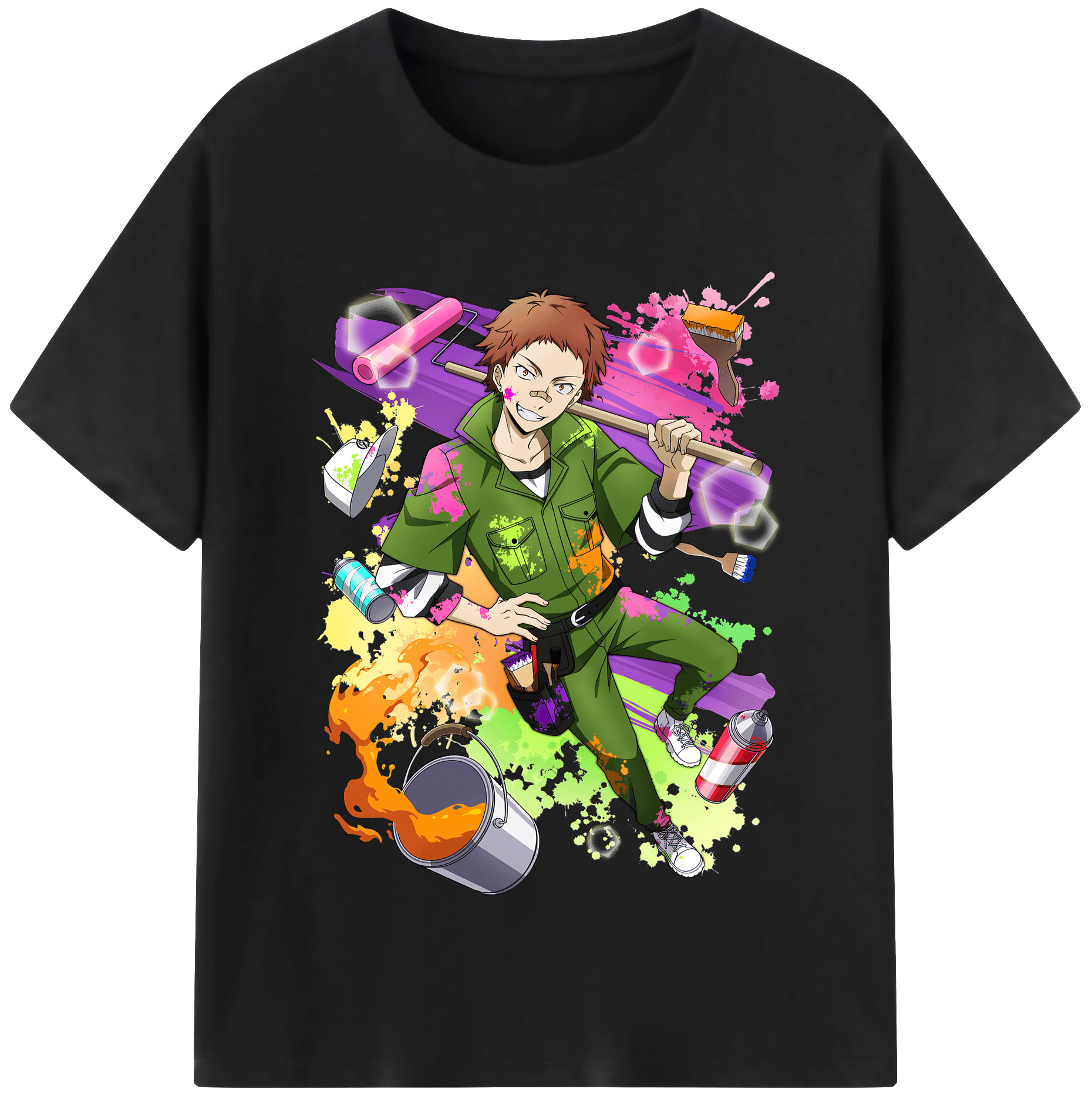 （画像用） 文豪ストレイドッグス Bungo Stray Dogs レディースカジュアルプリントTシャツ（綿100％）