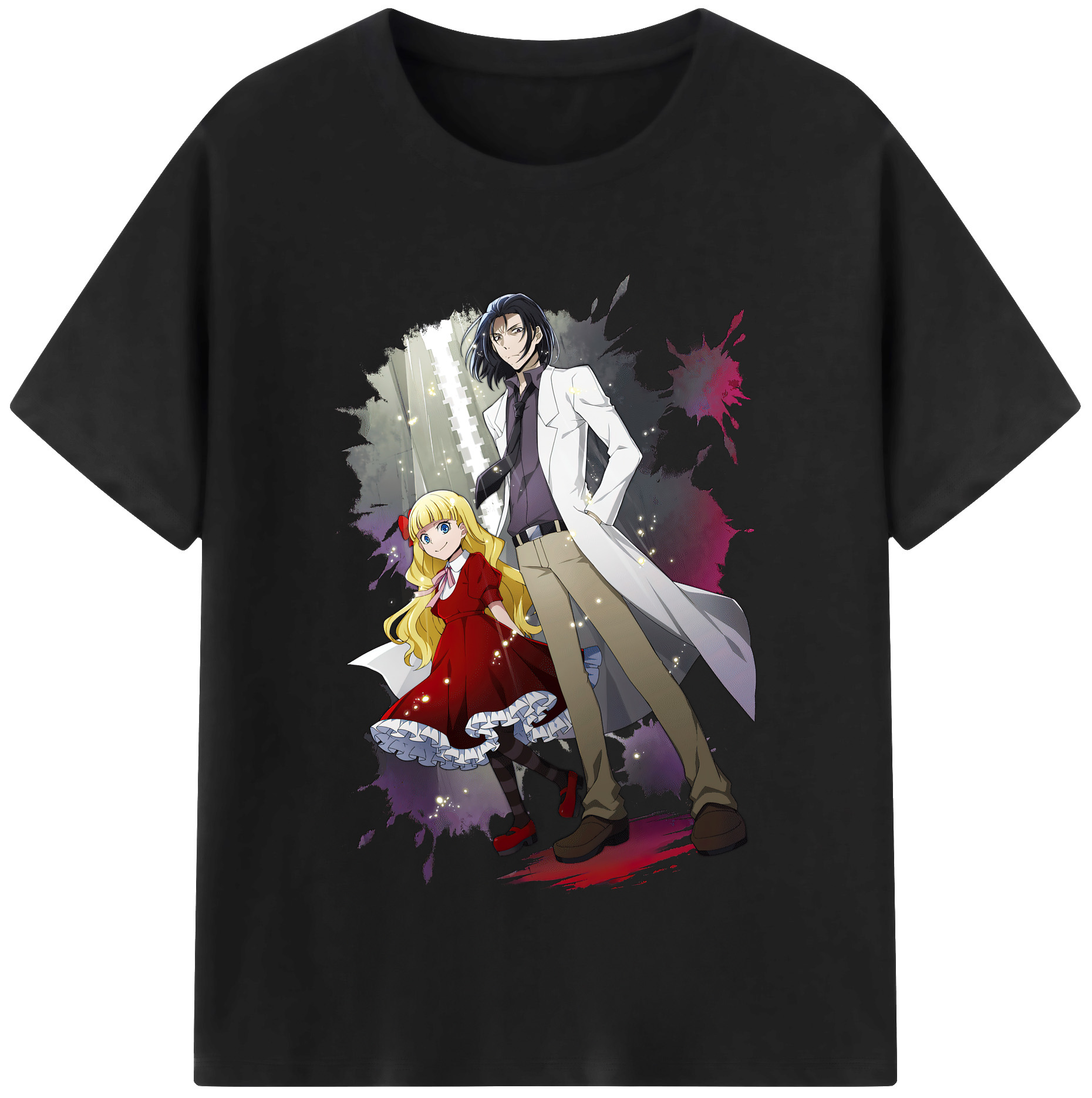 （画像用） 文豪ストレイドッグス Bungo Stray Dogs レディースカジュアルプリントTシャツ（綿100％）