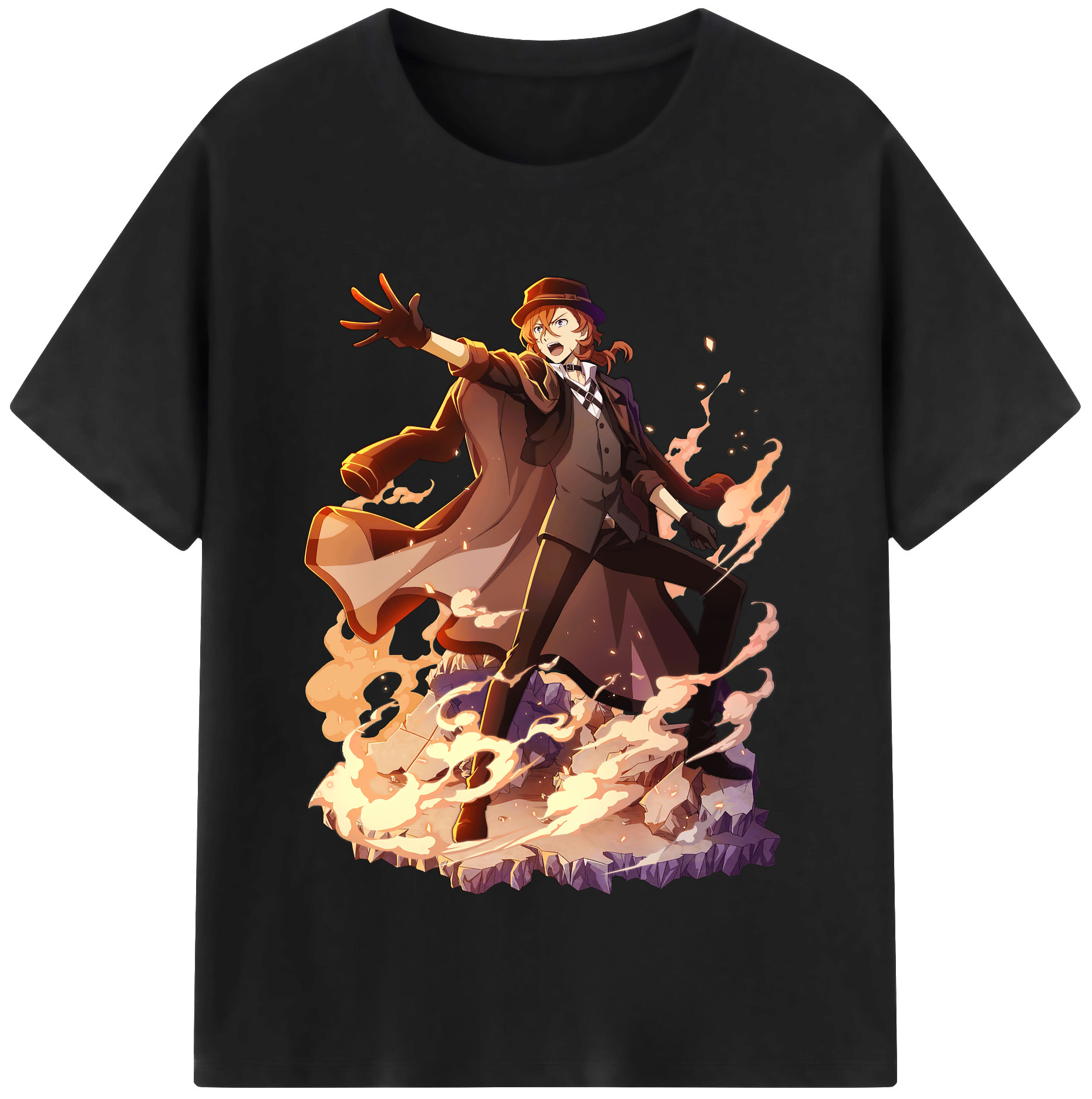 （画像用） 文豪ストレイドッグス Bungo Stray Dogs レディースカジュアルプリントTシャツ（綿100％）