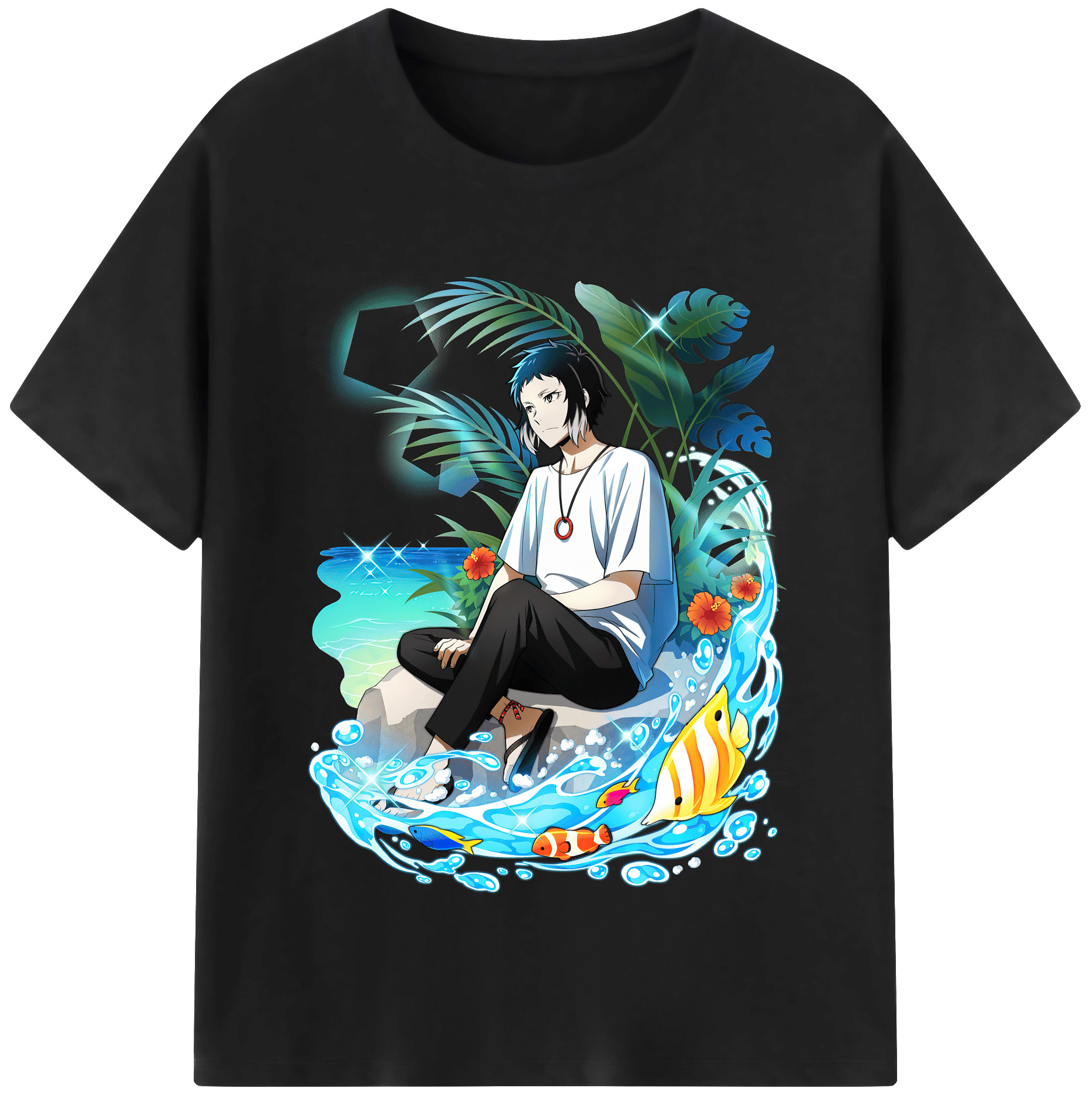 （画像用） 文豪ストレイドッグス Bungo Stray Dogs レディースカジュアルプリントTシャツ（綿100％）
