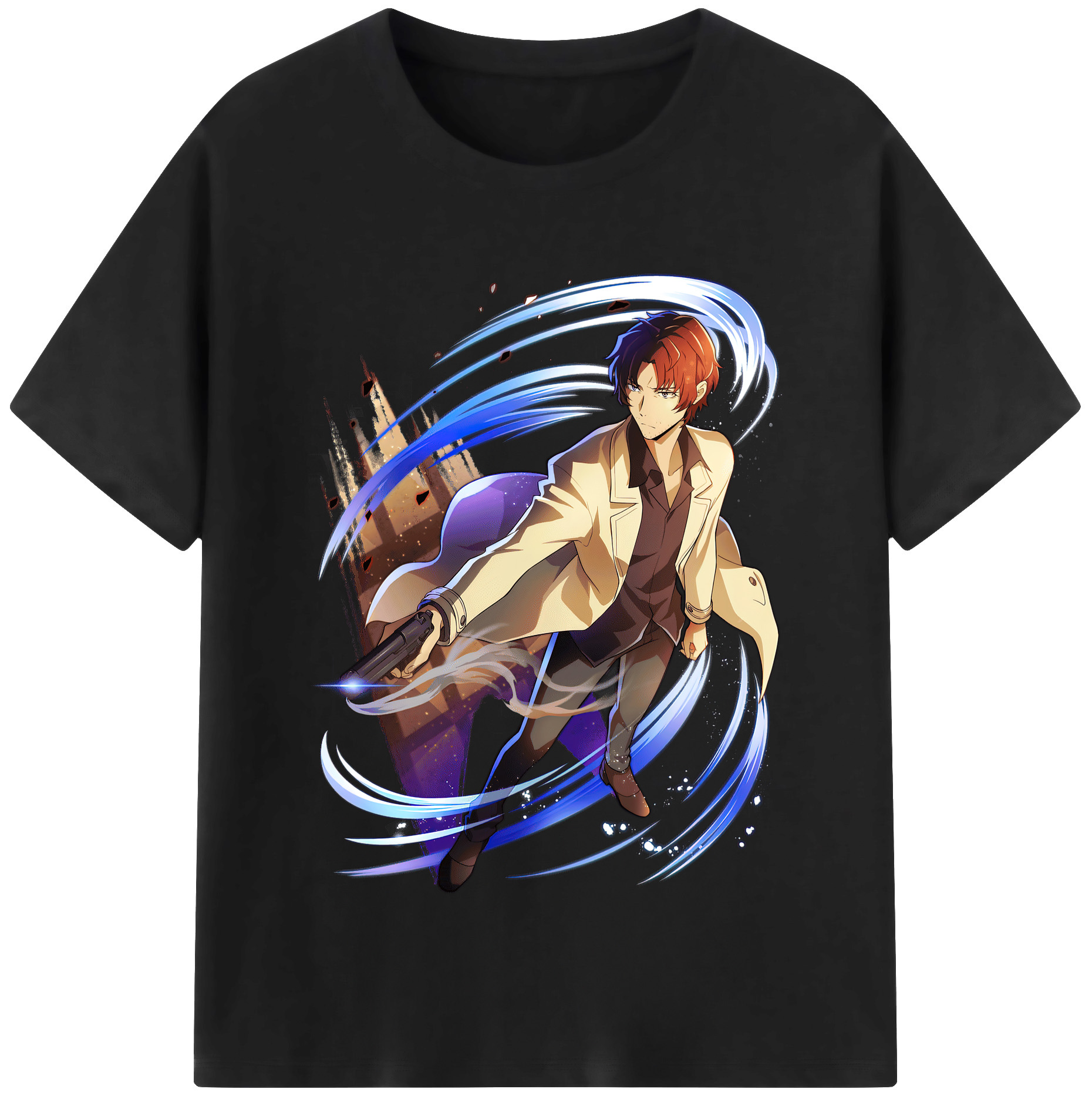 （画像用） 文豪ストレイドッグス Bungo Stray Dogs レディースカジュアルプリントTシャツ（綿100％）