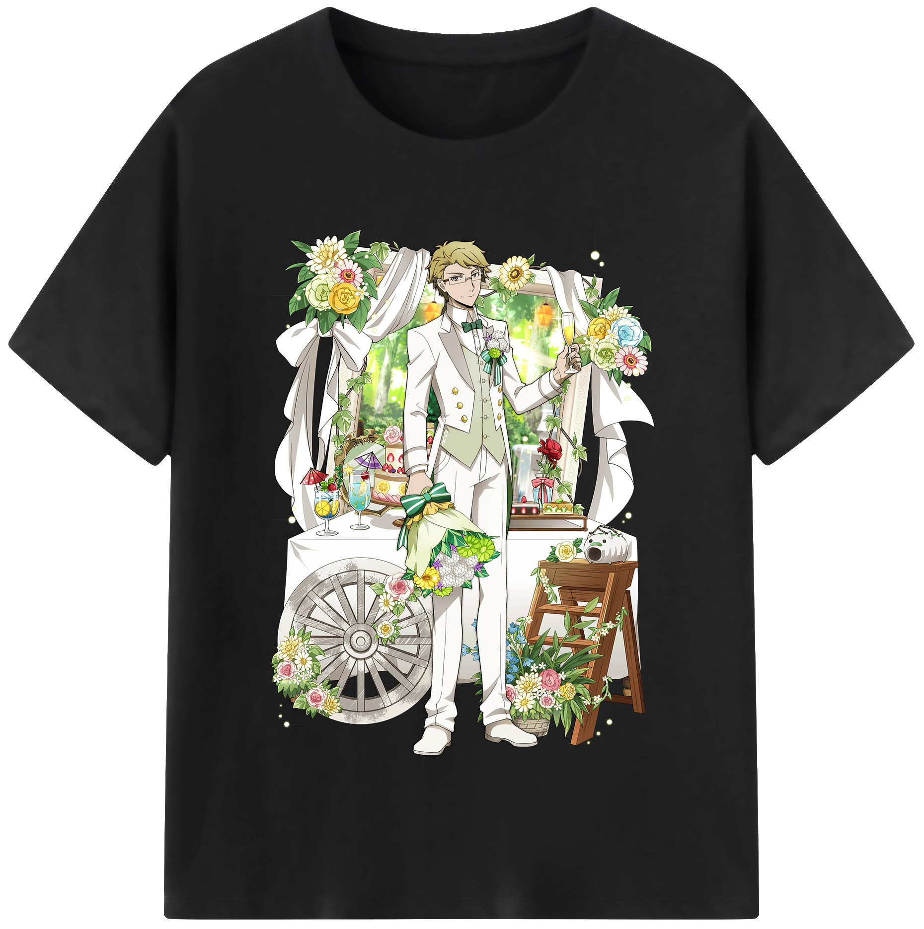 （画像用） 文豪ストレイドッグス Bungo Stray Dogs レディースカジュアルプリントTシャツ（綿100％）