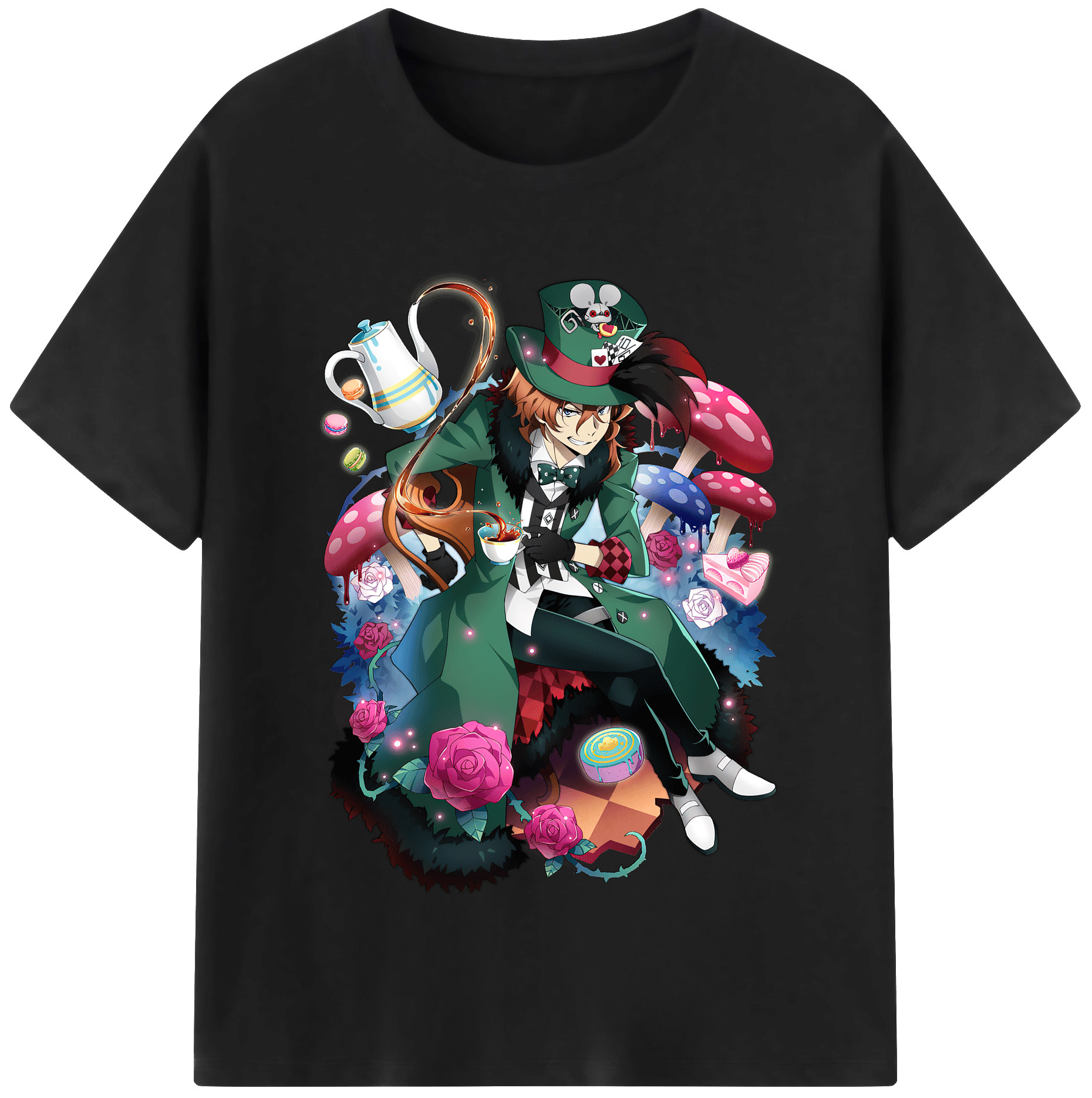 （画像用） 文豪ストレイドッグス Bungo Stray Dogs レディースカジュアルプリントTシャツ（綿100％）
