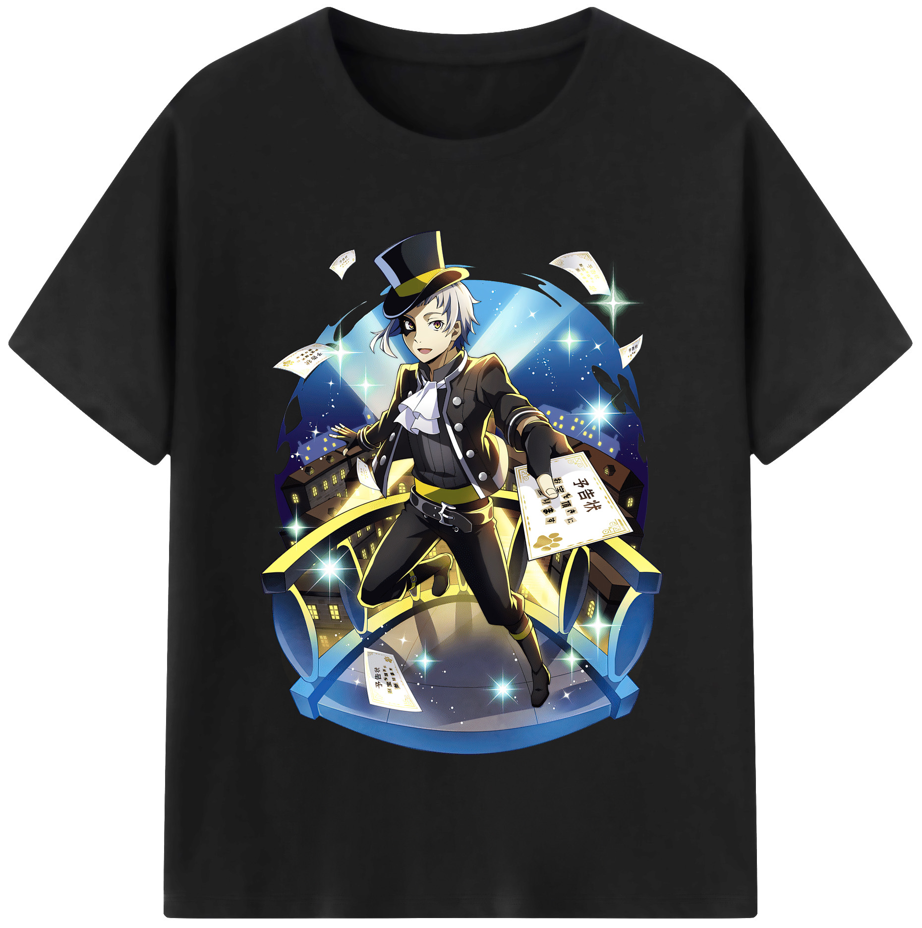 （画像用） 文豪ストレイドッグス Bungo Stray Dogs レディースカジュアルプリントTシャツ（綿100％）