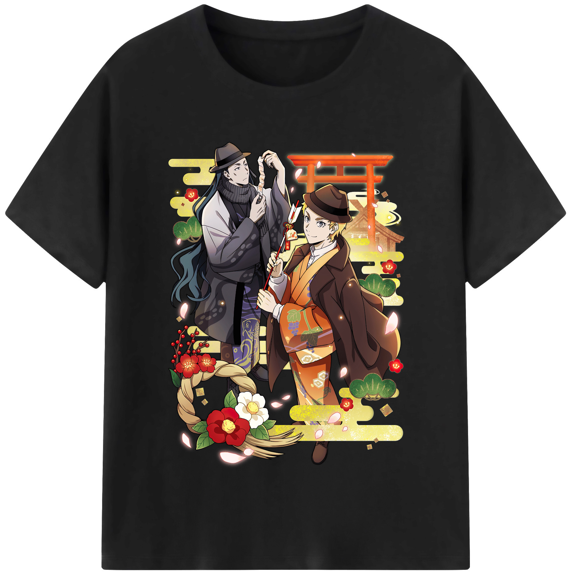 （画像用） 文豪ストレイドッグス Bungo Stray Dogs レディースカジュアルプリントTシャツ（綿100％）