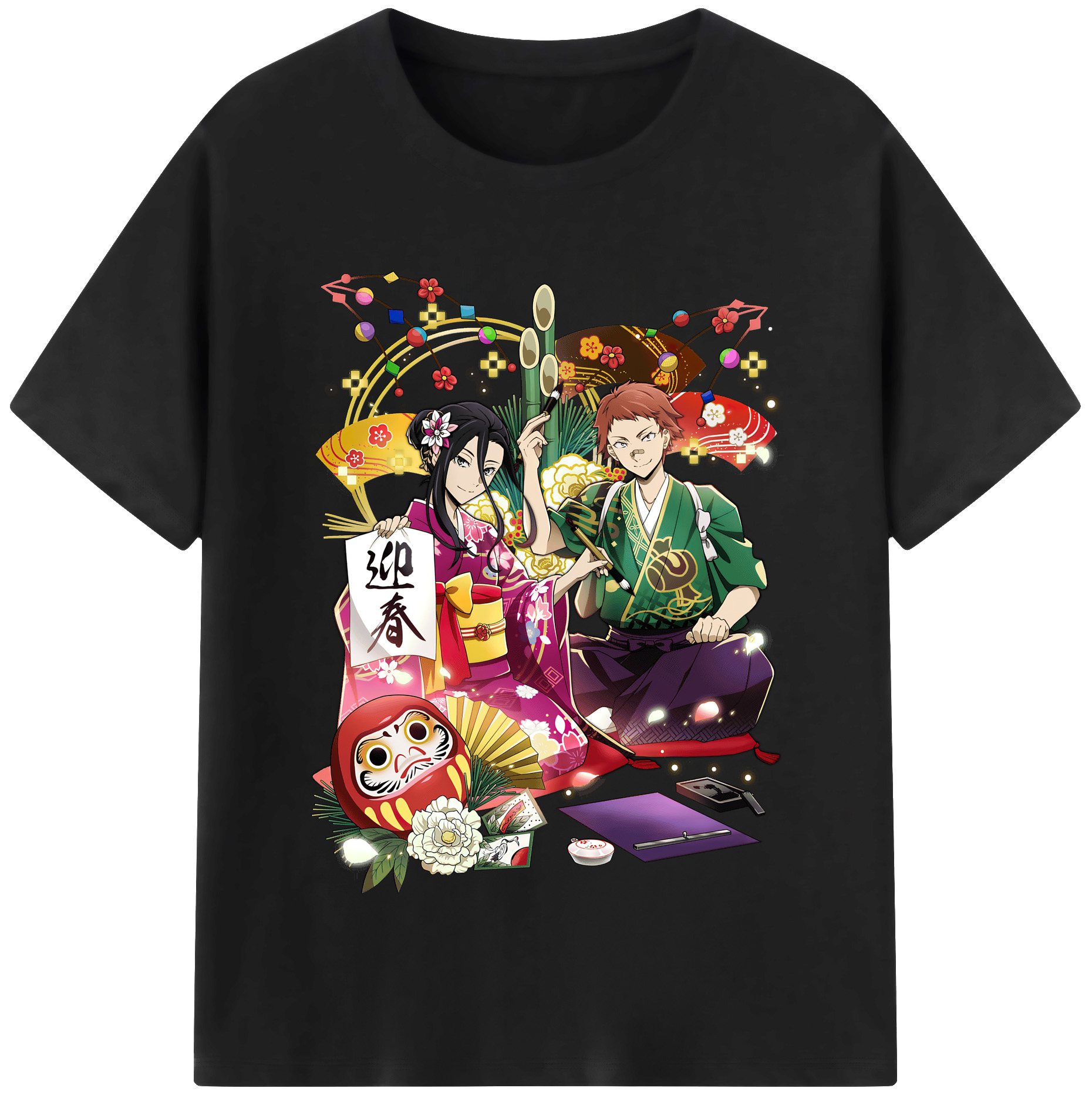 （画像用） 文豪ストレイドッグス Bungo Stray Dogs レディースカジュアルプリントTシャツ（綿100％）