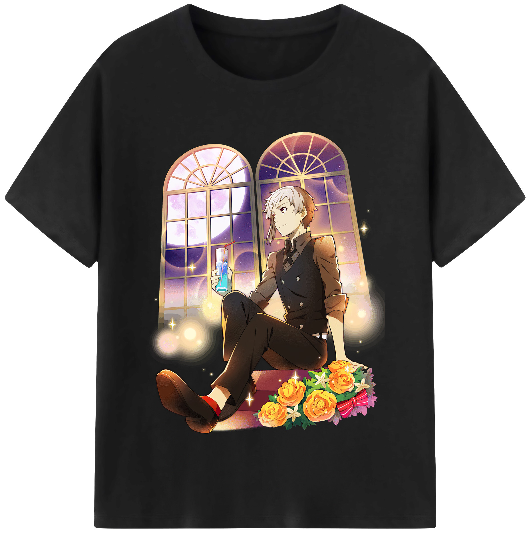 （画像用） 文豪ストレイドッグス Bungo Stray Dogs レディースカジュアルプリントTシャツ（綿100％）