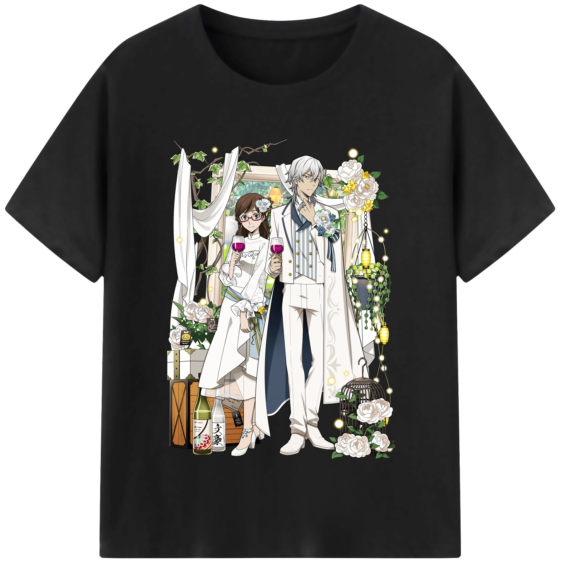 （画像用） 文豪ストレイドッグス Bungo Stray Dogs レディースカジュアルプリントTシャツ（綿100％）