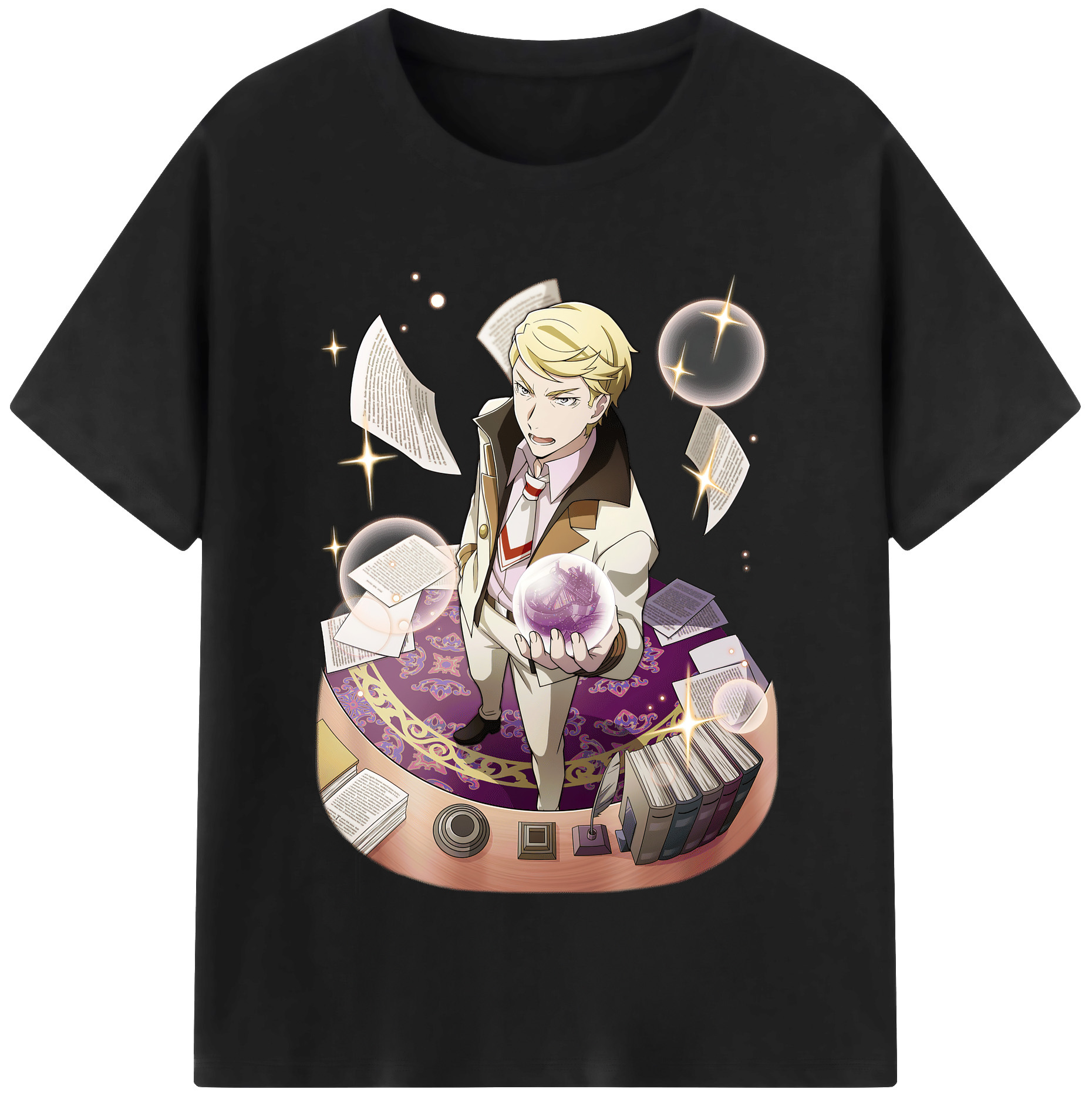 （画像用） 文豪ストレイドッグス Bungo Stray Dogs レディースカジュアルプリントTシャツ（綿100％）