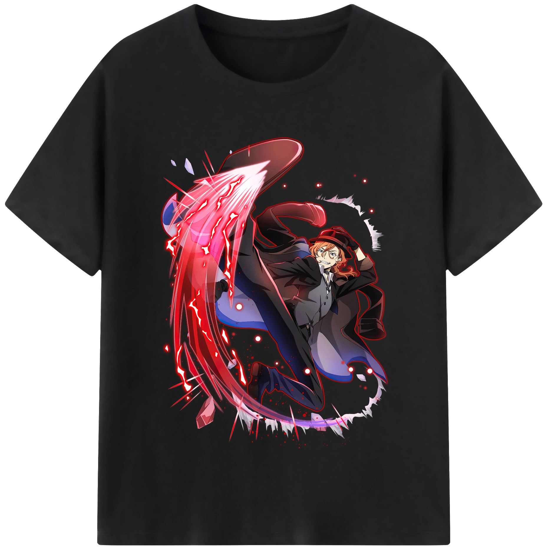 （画像用） 文豪ストレイドッグス Bungo Stray Dogs レディースカジュアルプリントTシャツ（綿100％）
