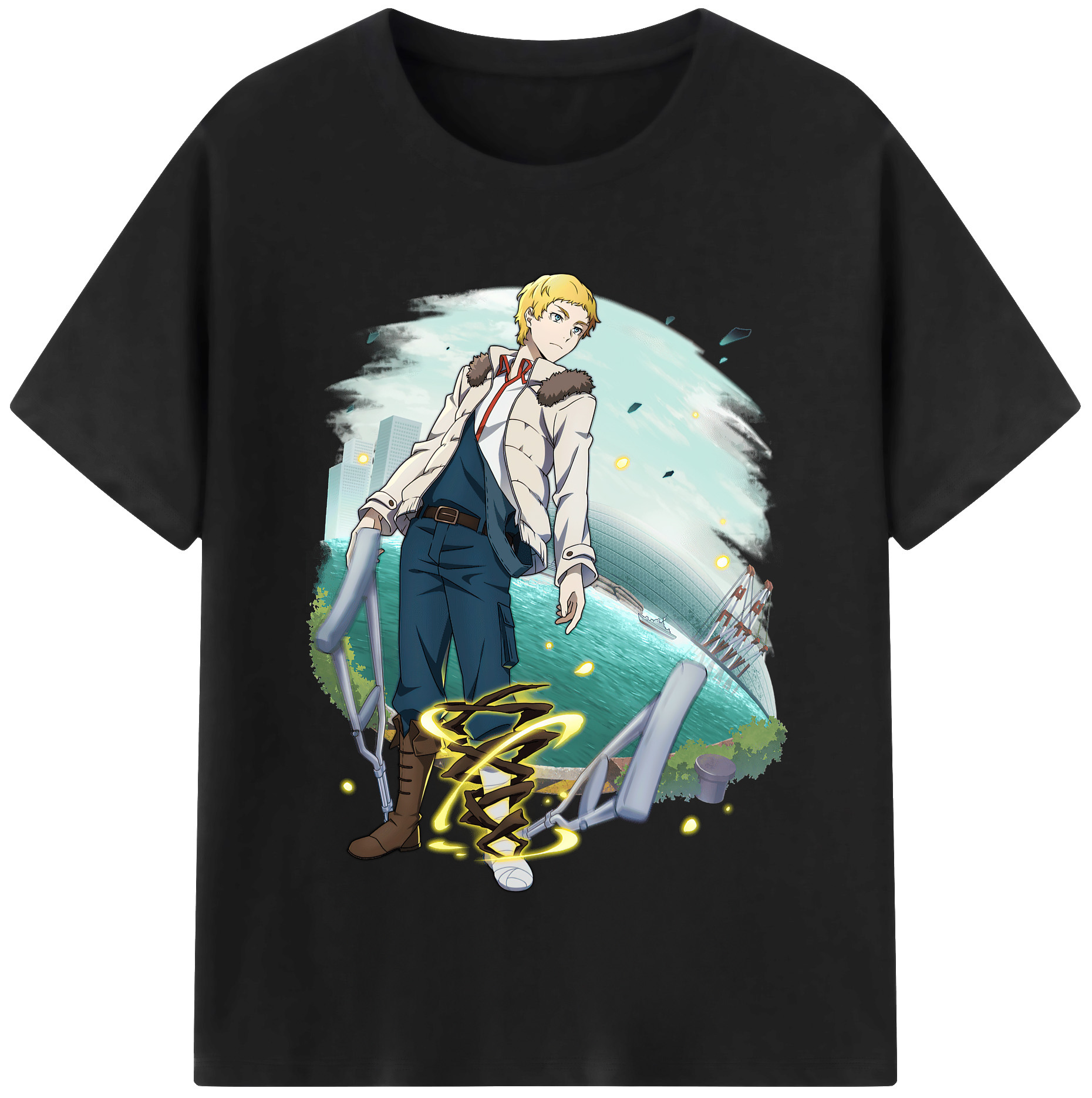 （画像用） 文豪ストレイドッグス Bungo Stray Dogs レディースカジュアルプリントTシャツ（綿100％）