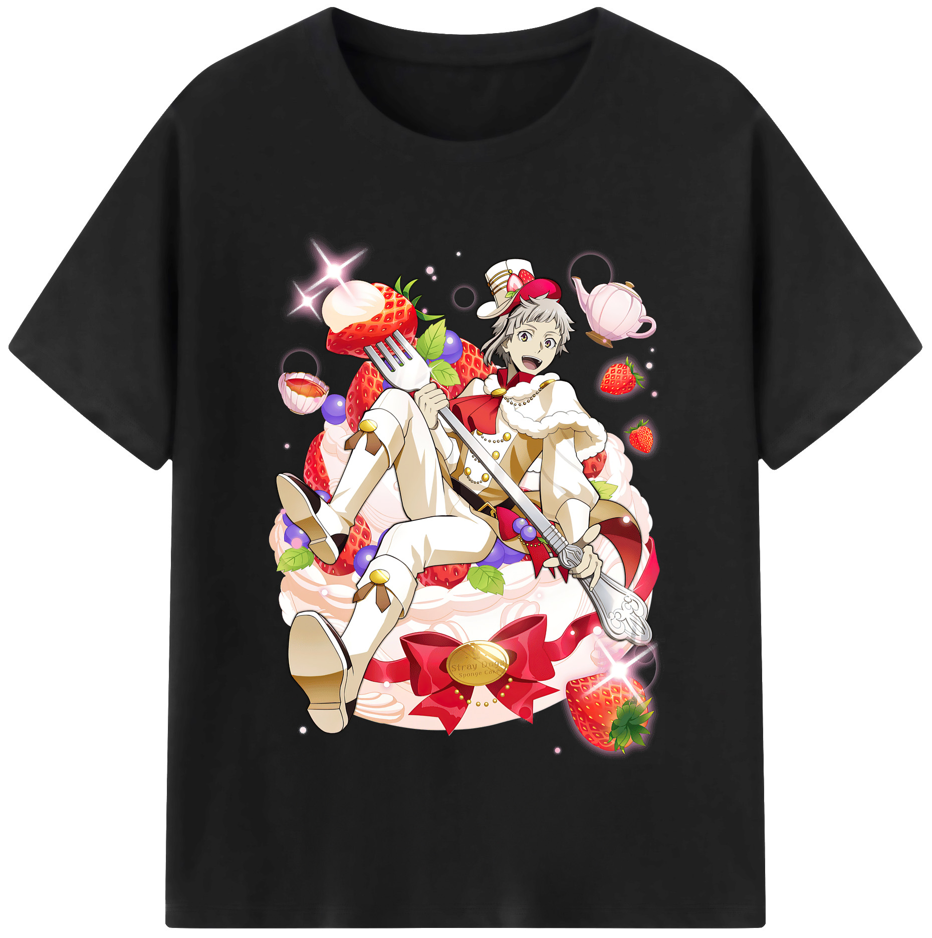 （画像用） 文豪ストレイドッグス Bungo Stray Dogs レディースカジュアルプリントTシャツ（綿100％）