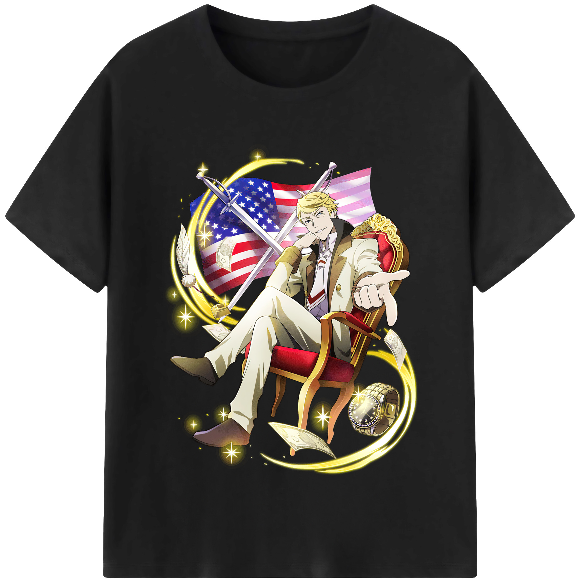 （画像用） 文豪ストレイドッグス Bungo Stray Dogs レディースカジュアルプリントTシャツ（綿100％）